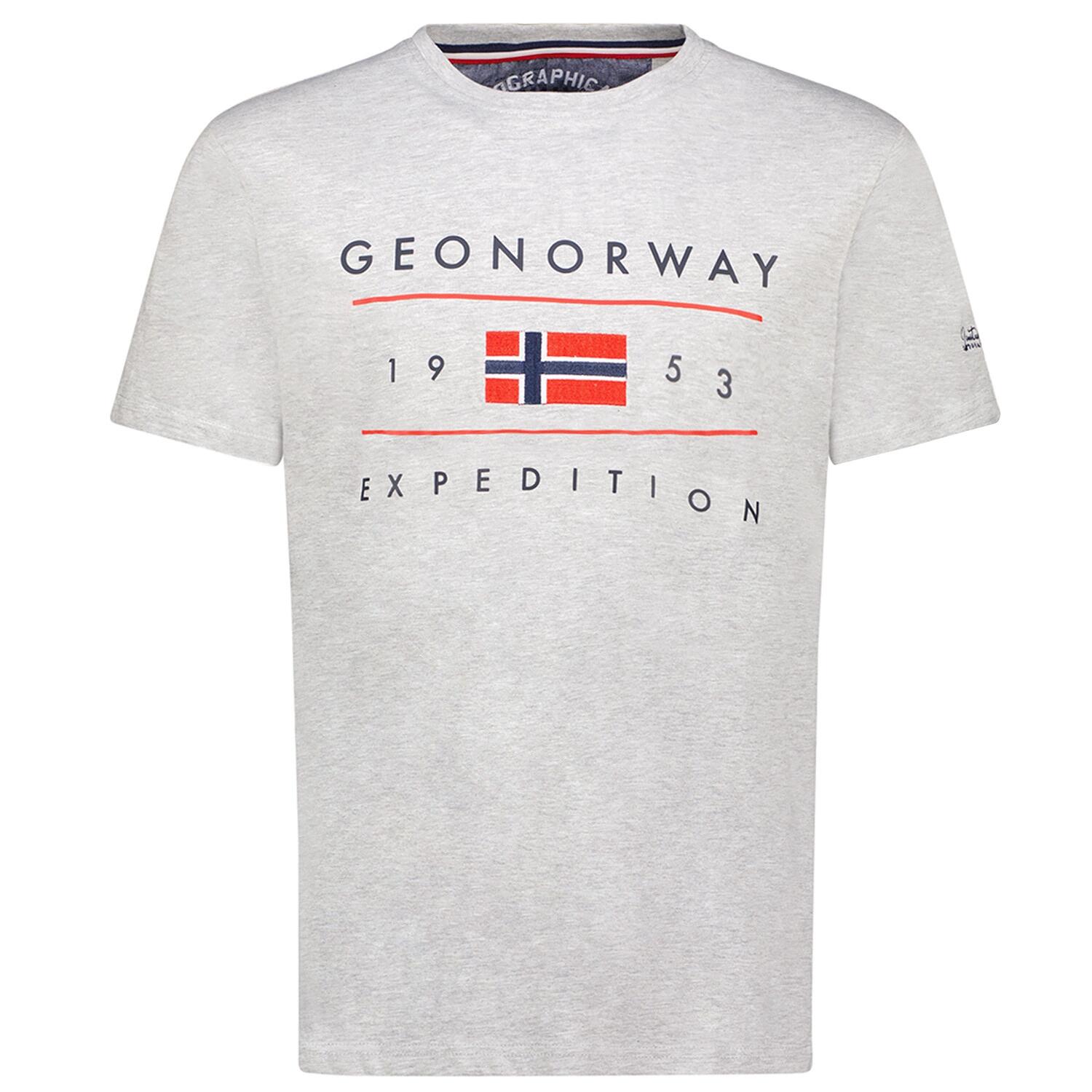 T-Shirt Geographical Norway JEZOLO DB BGREY MEN 254 mieszana szarość męska