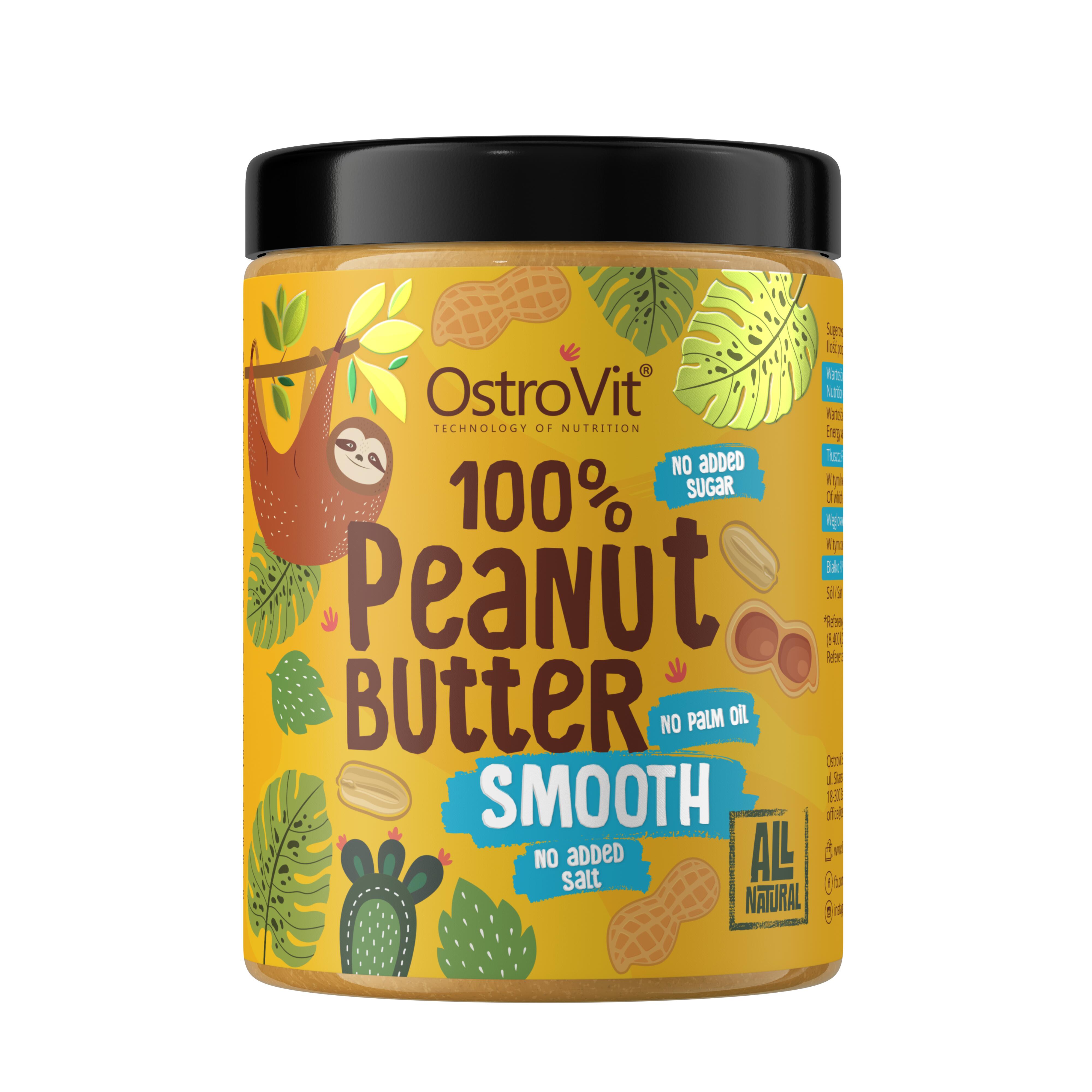 Krem Orzechowy OstroVit 100% Peanut Butter 1000 g gładki