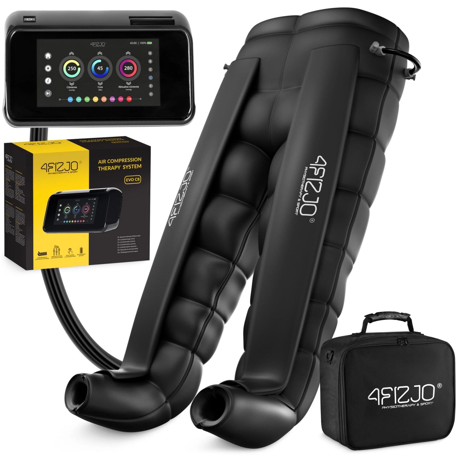 Aparat do drenażu limfatycznego do regeneracji 4FIZJO EVO z systemem 8-komorowym