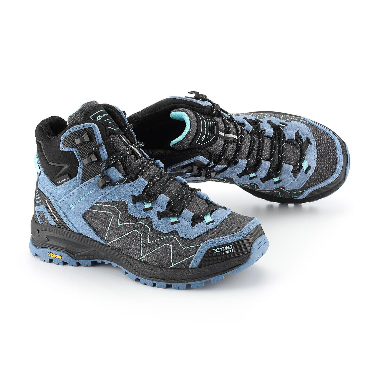 Buty wysokie trekkingowe damskie Alpine Pro Cerne 2 Vibram
