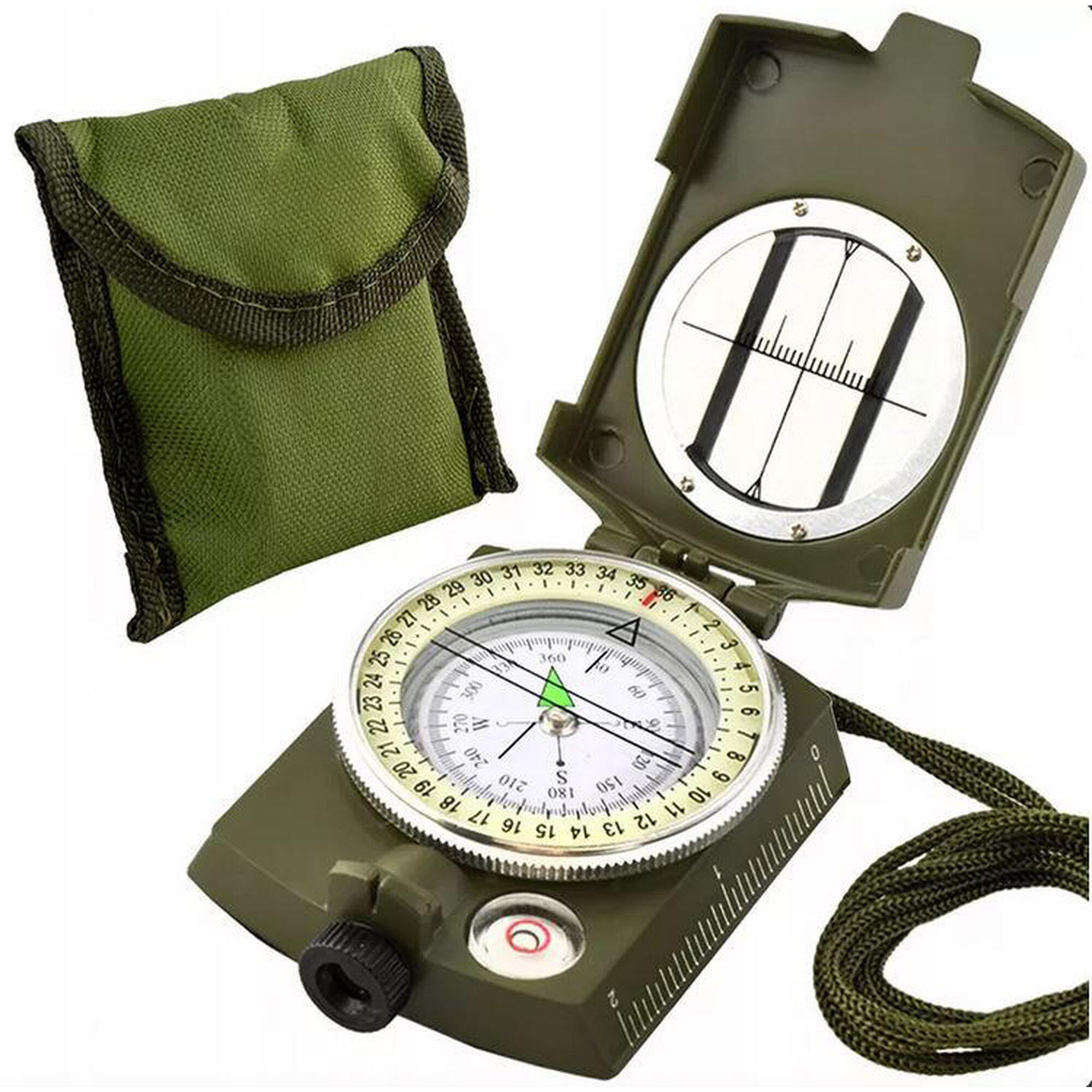 Kompas metalowy pryzmatyczny busola