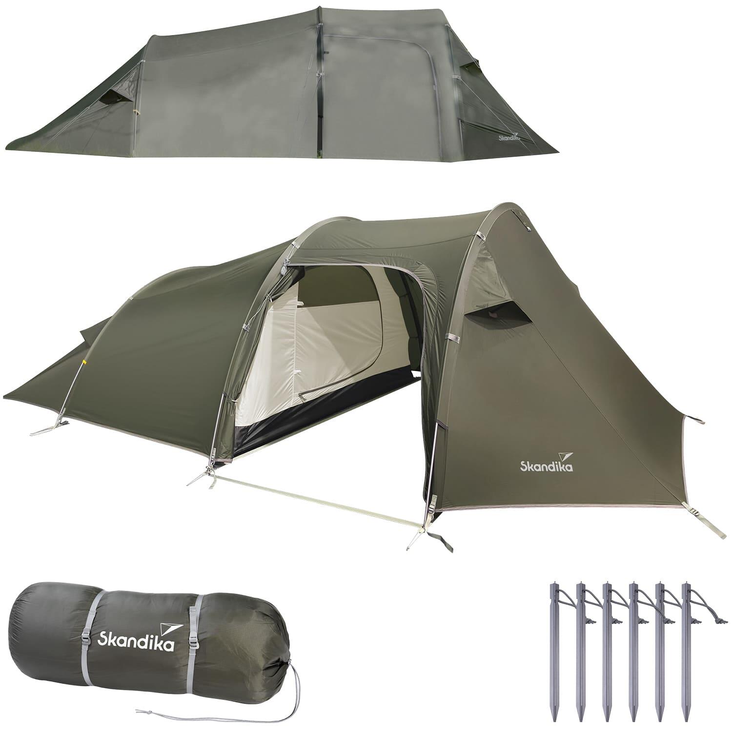 Namiot trekkingowy tunelowy Oteren, 3-osobowy,1 sypialnia, ultralekki