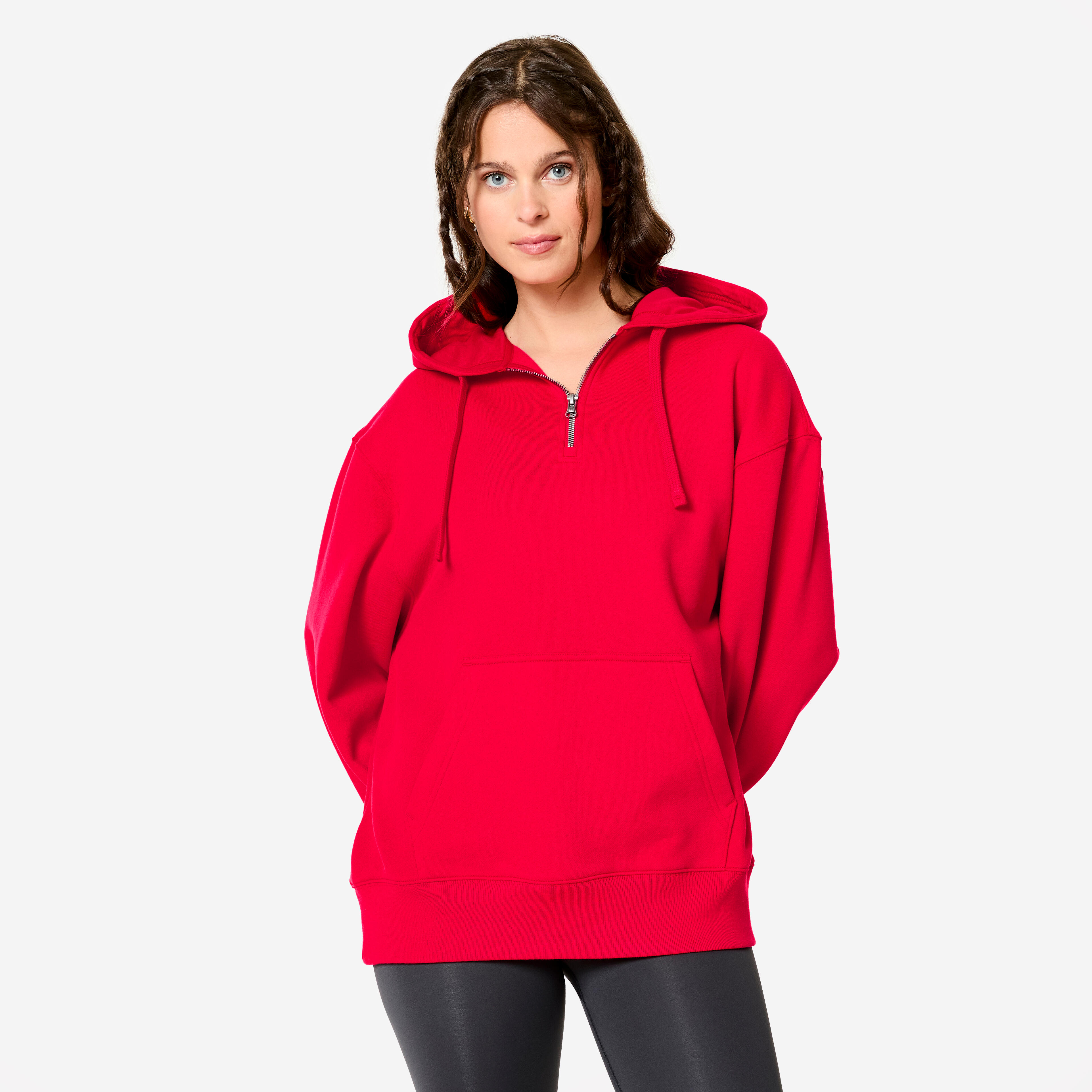 Bluza z kapturem damska Domyos Gym & Pilates Oversize