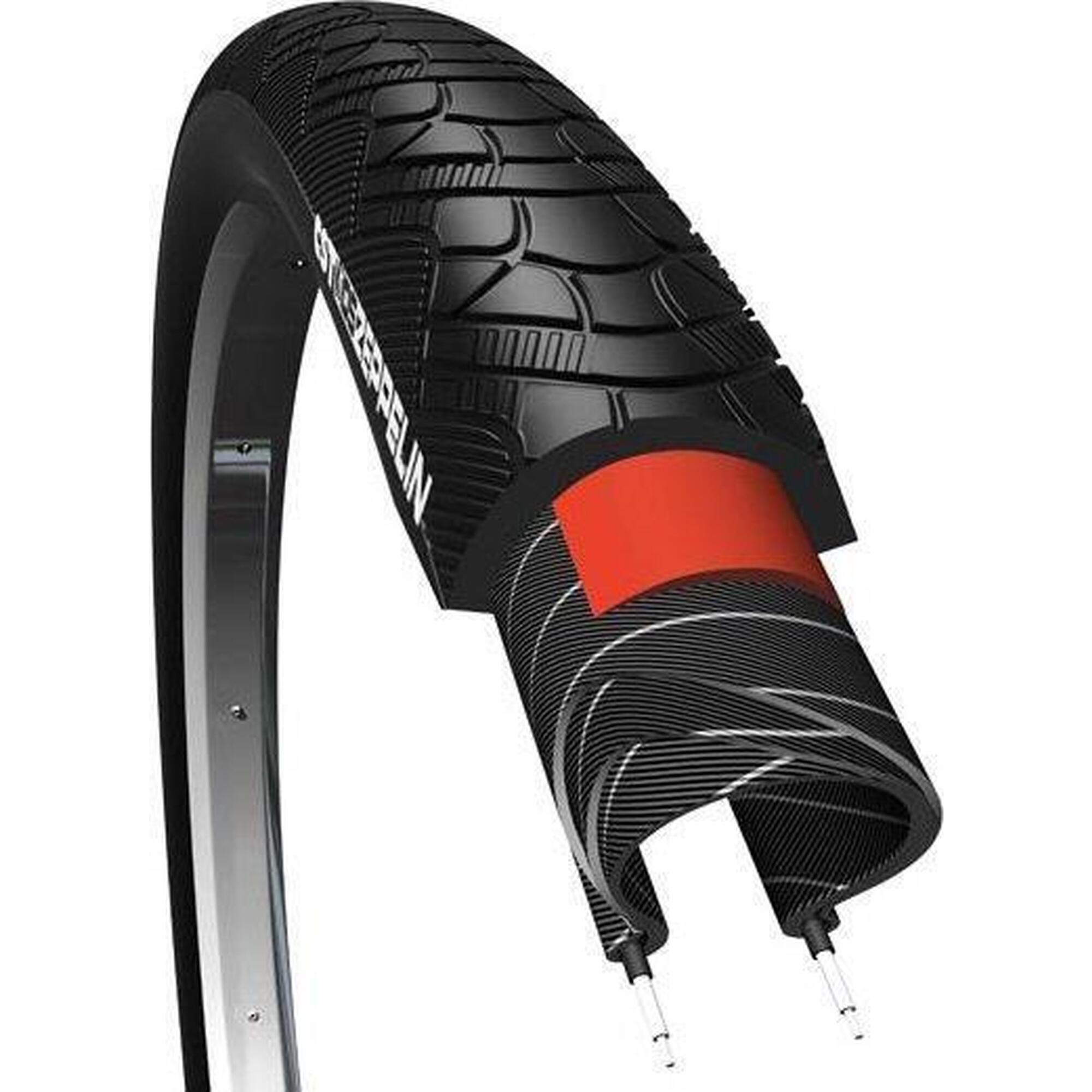 Opona Zeppelin 28 X 2.00" / 50-622Mm Antyprzebiciowa - Czarna Z Odblaskiem