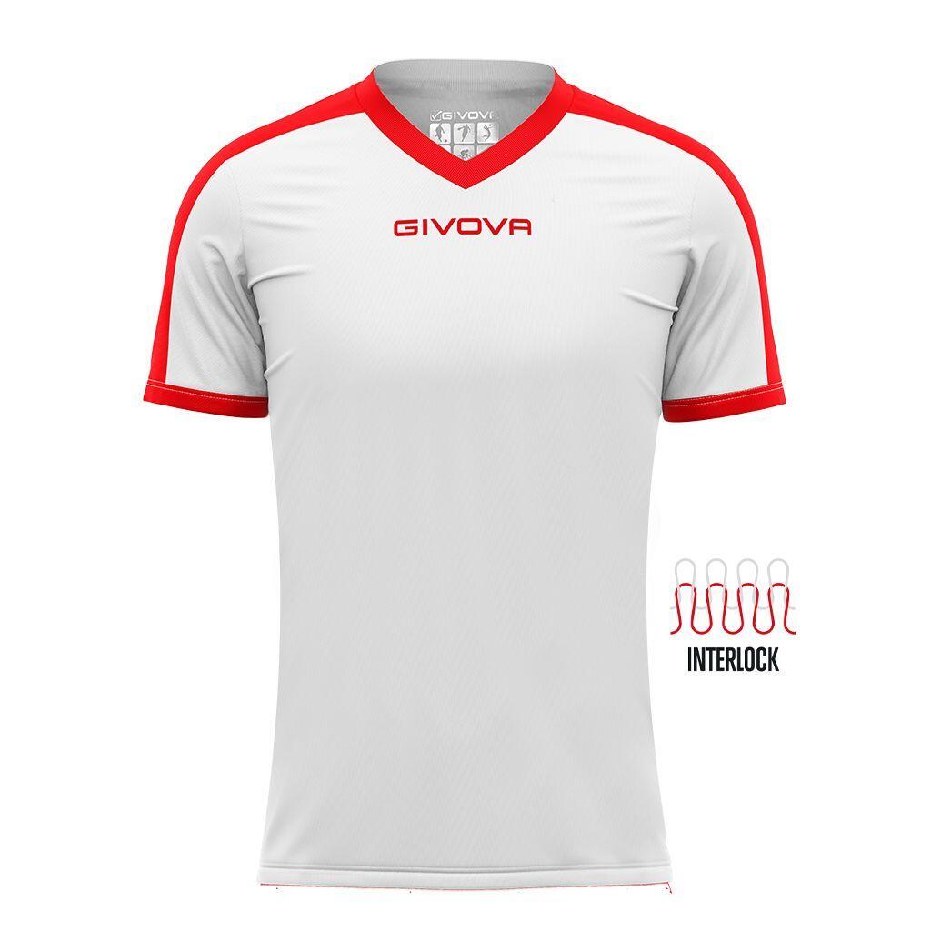 Koszulka Sportowa Givova Revolution 3XL Biała-Czerwona - Oddychająca i Lekka