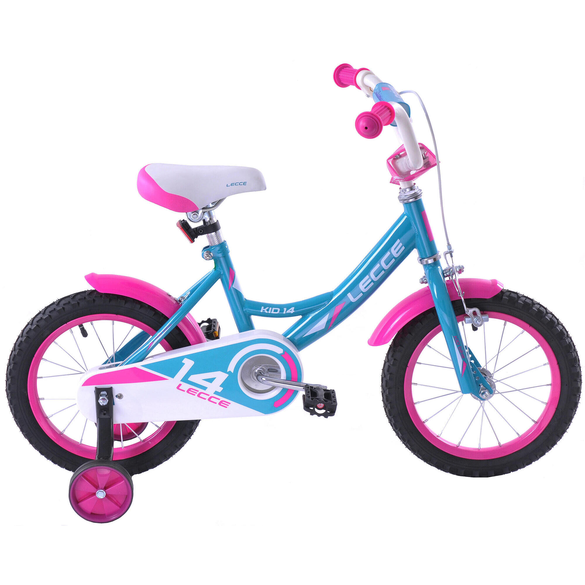Rower dziecięcy dla dziewczynki 14 LECCE Girl niebiesko-różowy