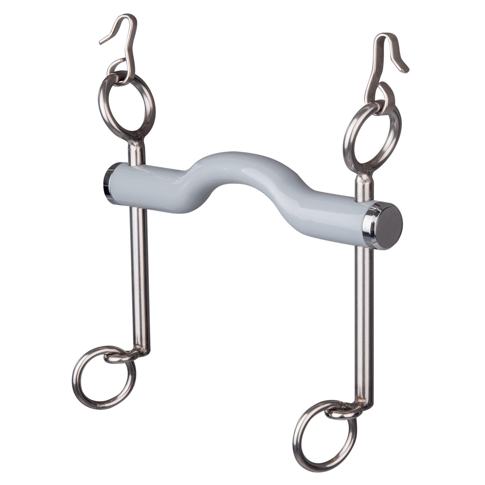 Mors skośny do konia z przejściem na język, twardy Beris