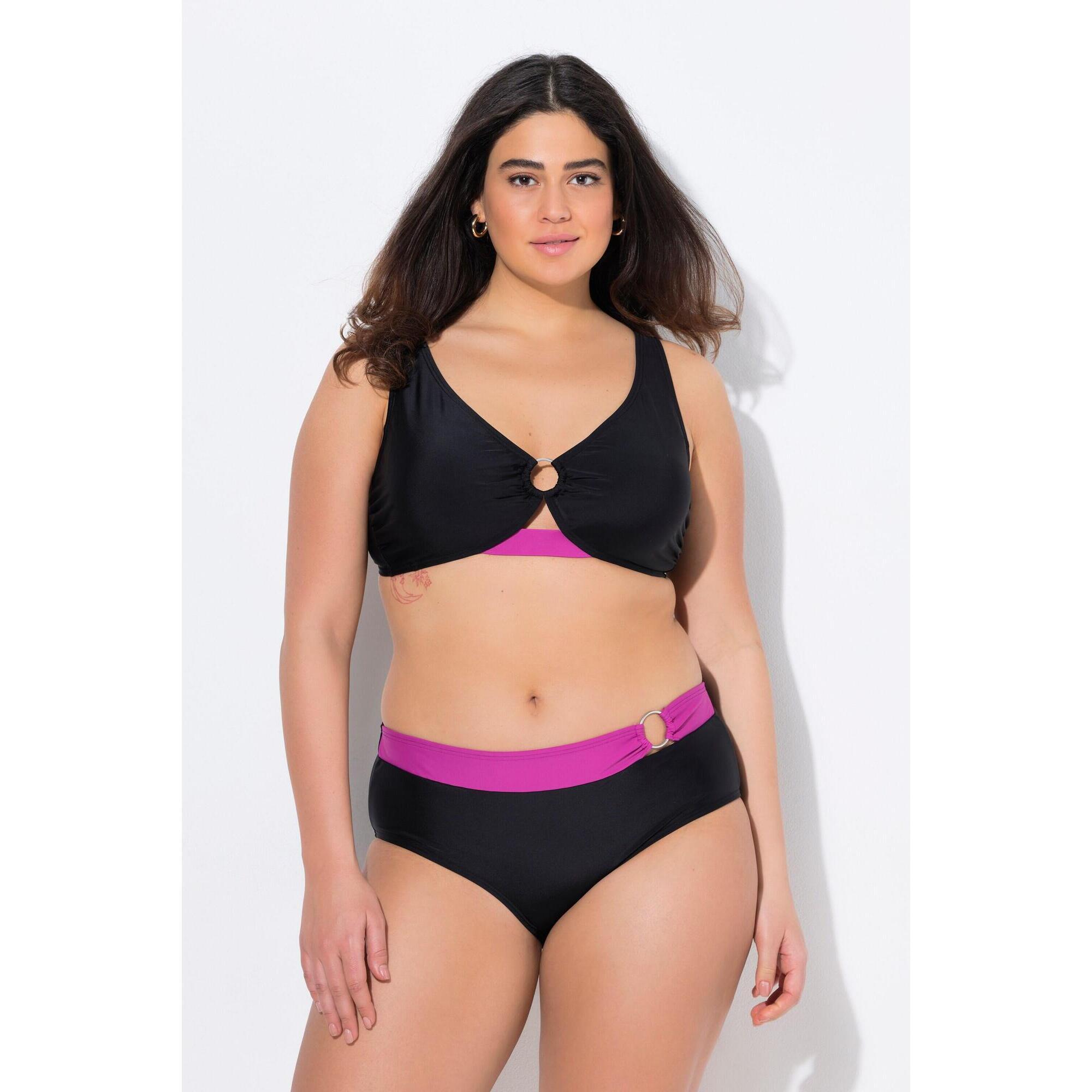 Damskie Bikini ozdobny pierścien miękkie miseczki regulowane ramiączka