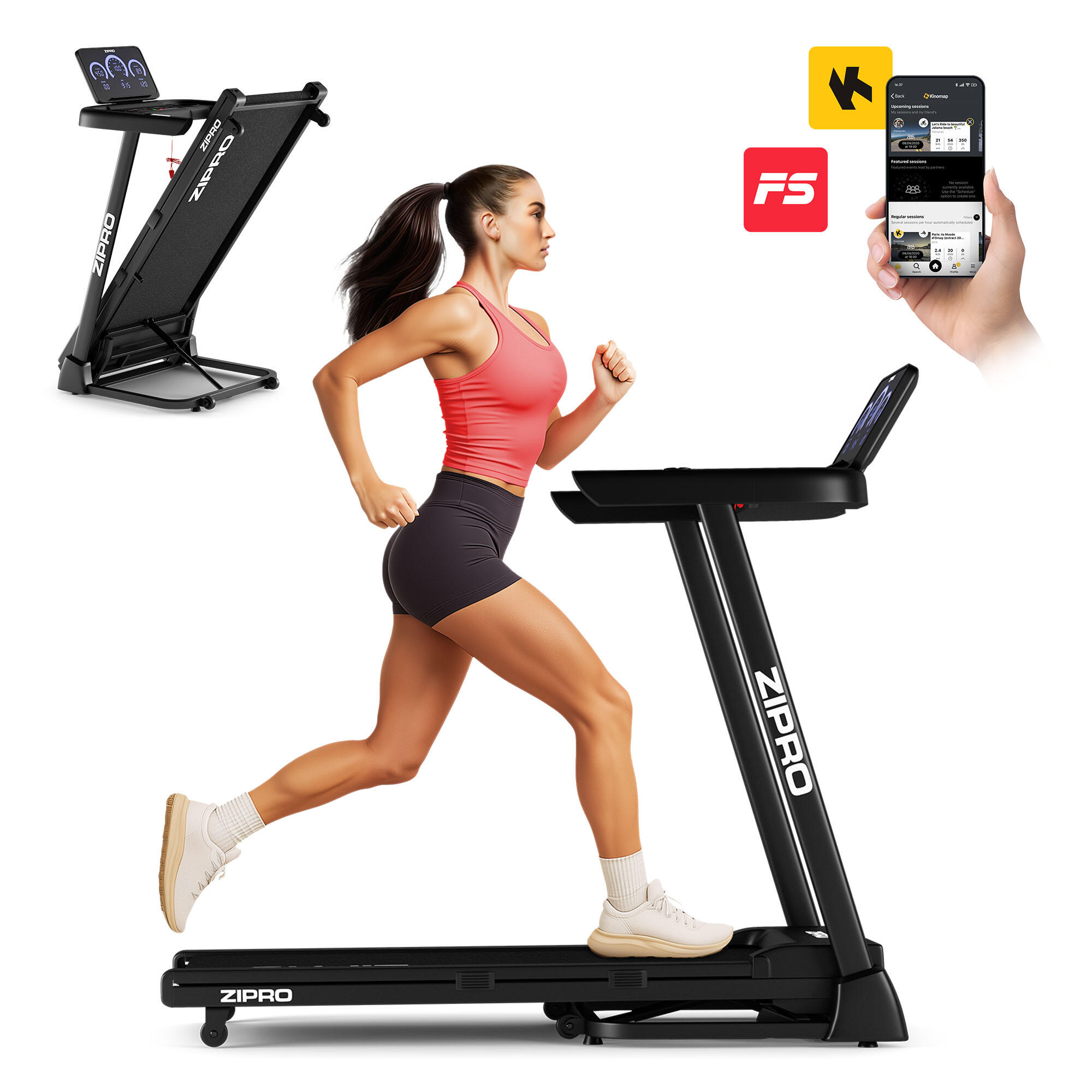 Bieżnia elektryczna ZIPRO Luma treningowa regulowane nachylanie
