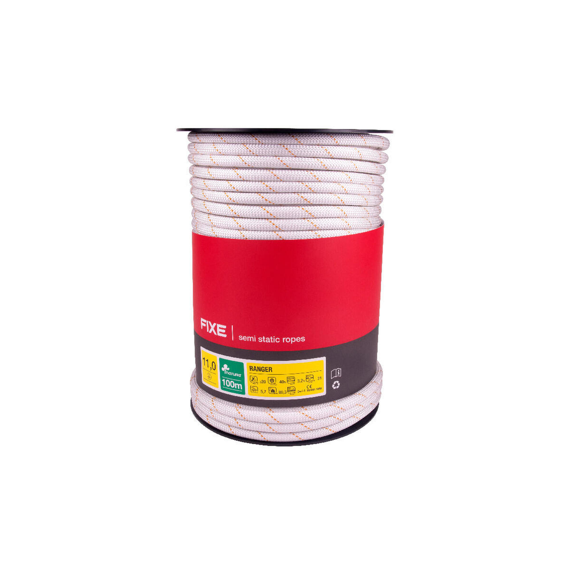 Lina półstatyczna Fixe Climbing Ranger 11mm, 200m, White