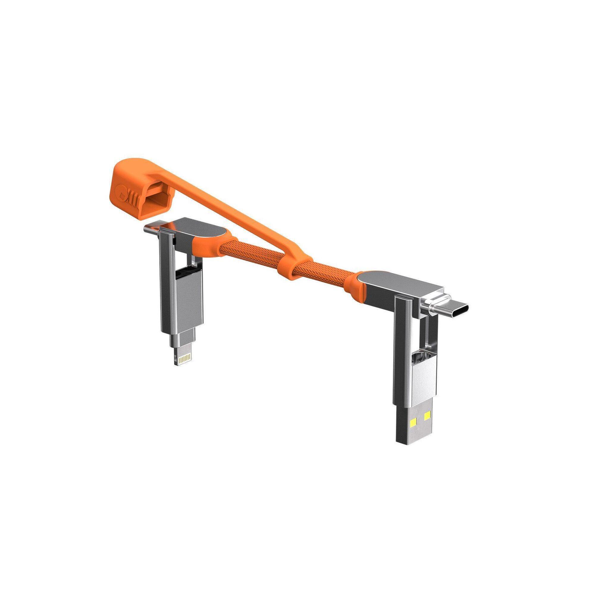 inCharge XS - kabel ładujący USB-C - 4 w 1 - 240W - Pomarańczowy