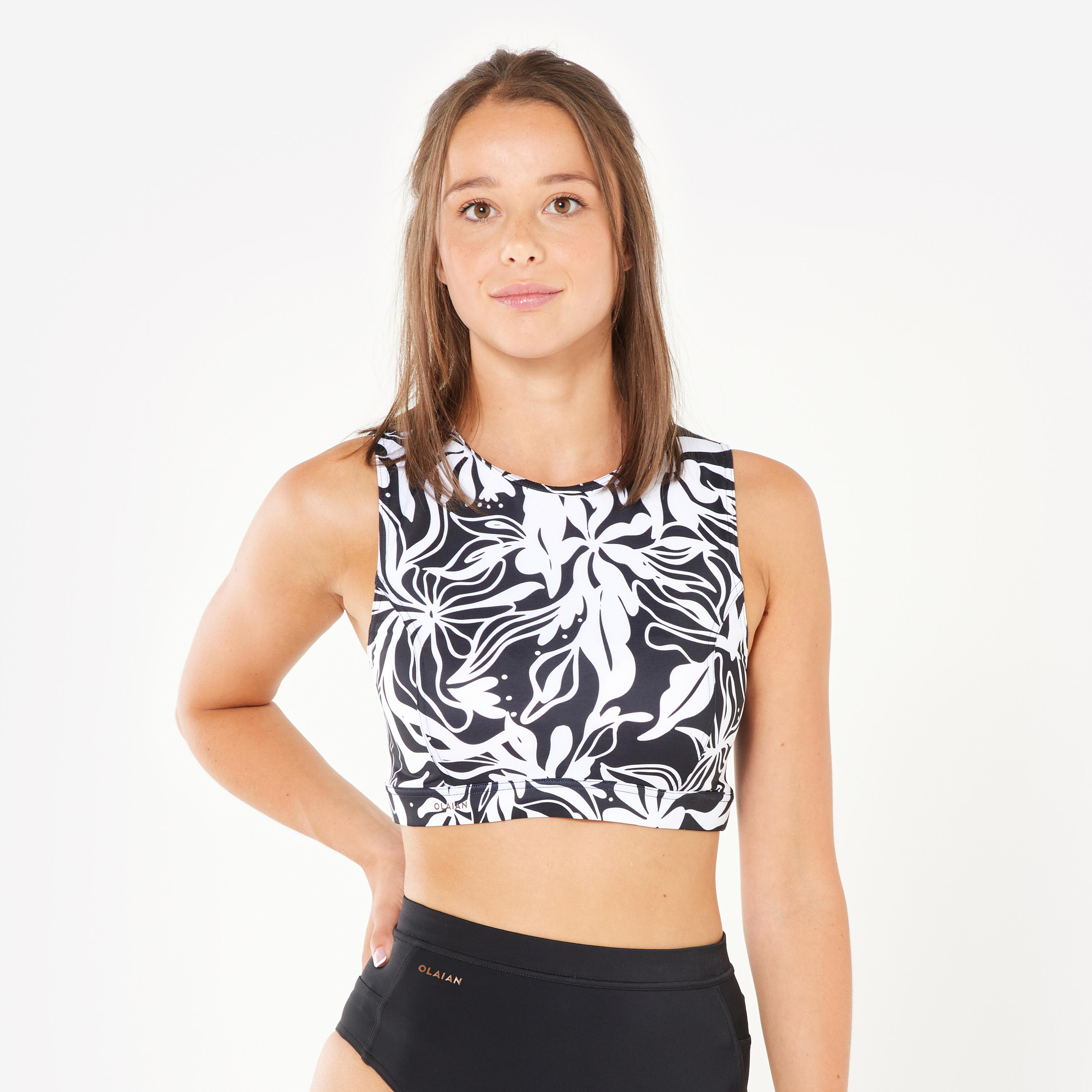 Góra kostiumu kąpielowego surfingowego damska Olaian Carla