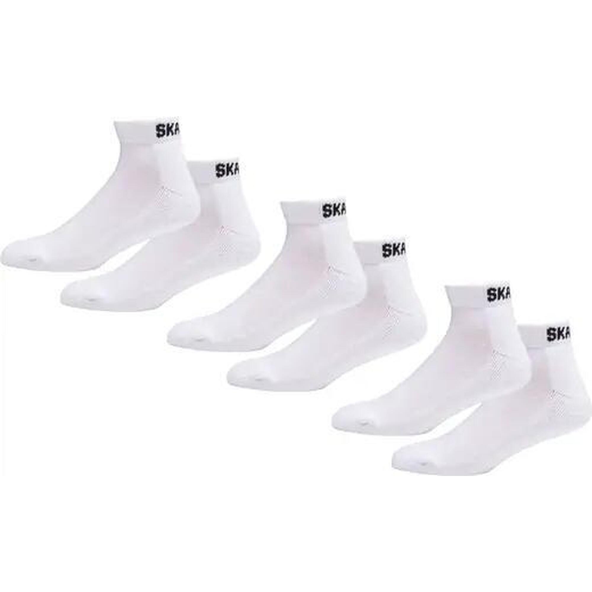 Odzież Skarpety unisex SkatePro Ankle Socks 3-Zestaw - Biały - 46-48