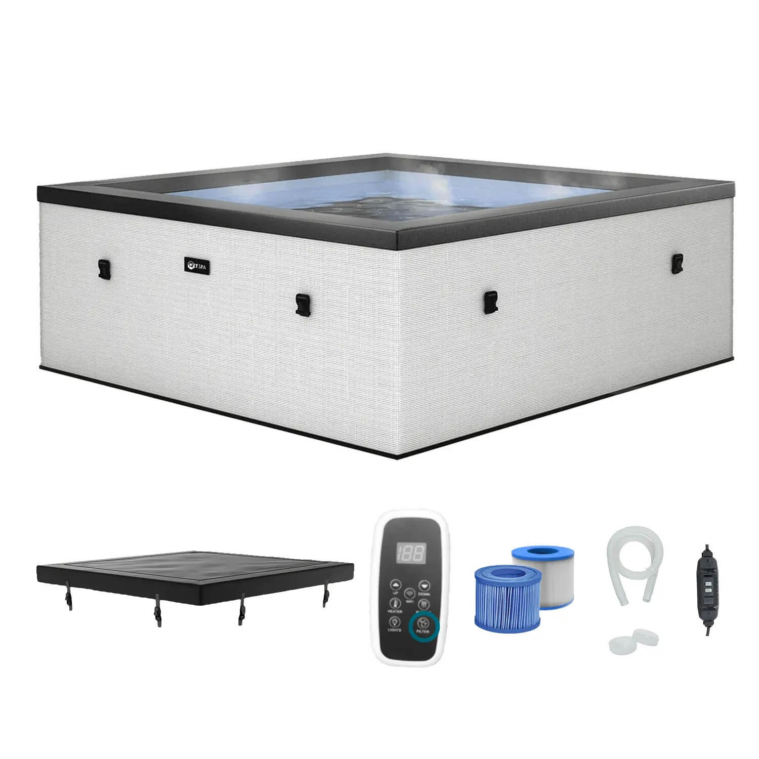 Całoroczne ogrodowe SPA Sztywne NetSpa Idaho basen z hydromasażem 6 osób