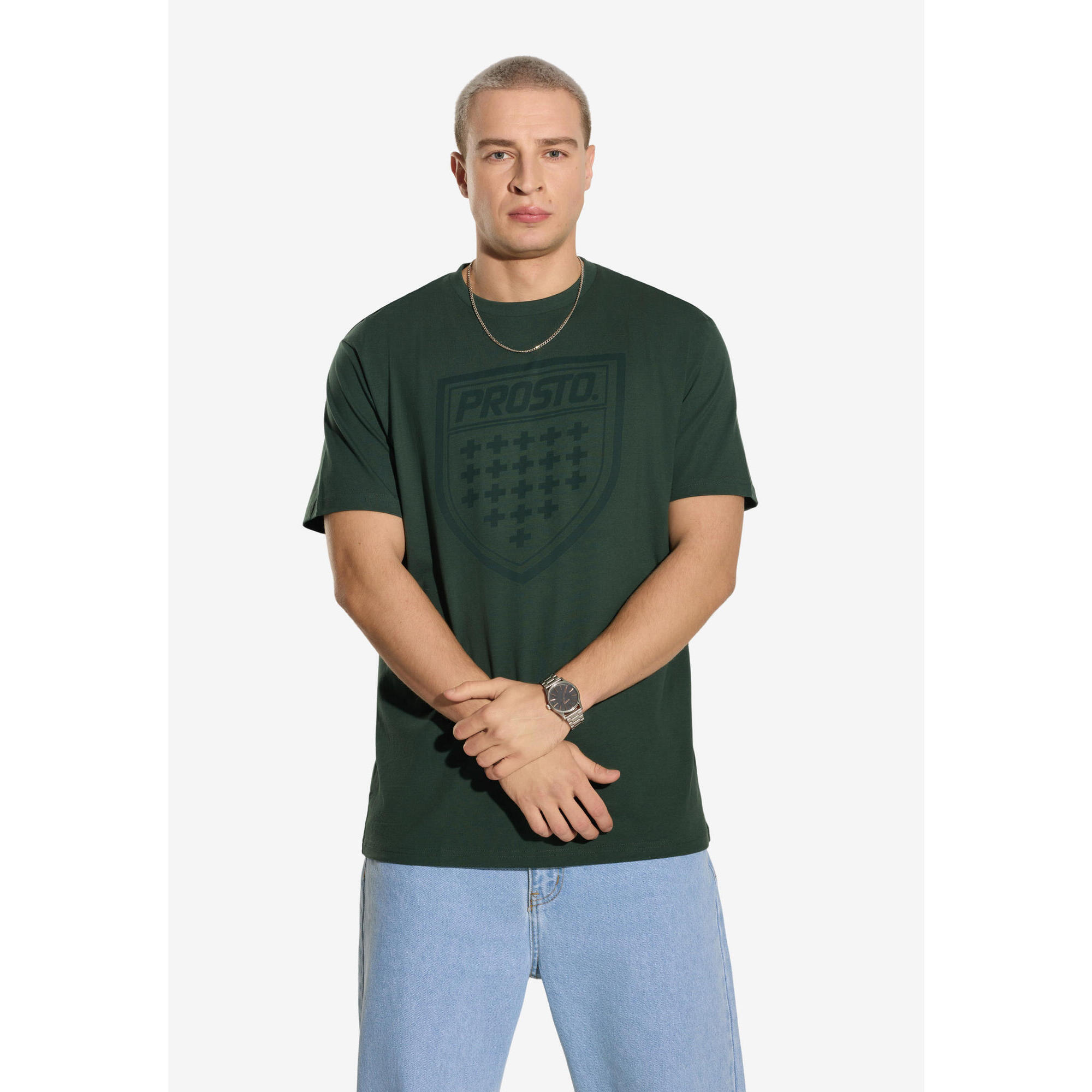 Koszulka sportowa męska Prosto Shield z krótkim rękawem