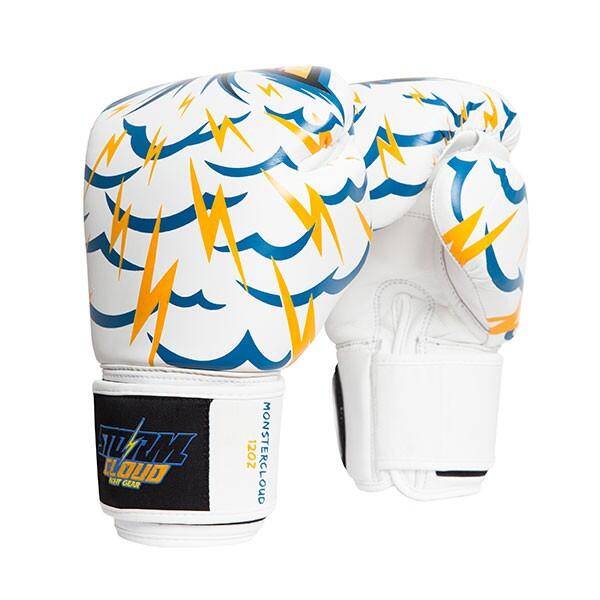 Rękawice do Muay Thai ze skóry naturalnej StormCloud Blizzard Monstercloud