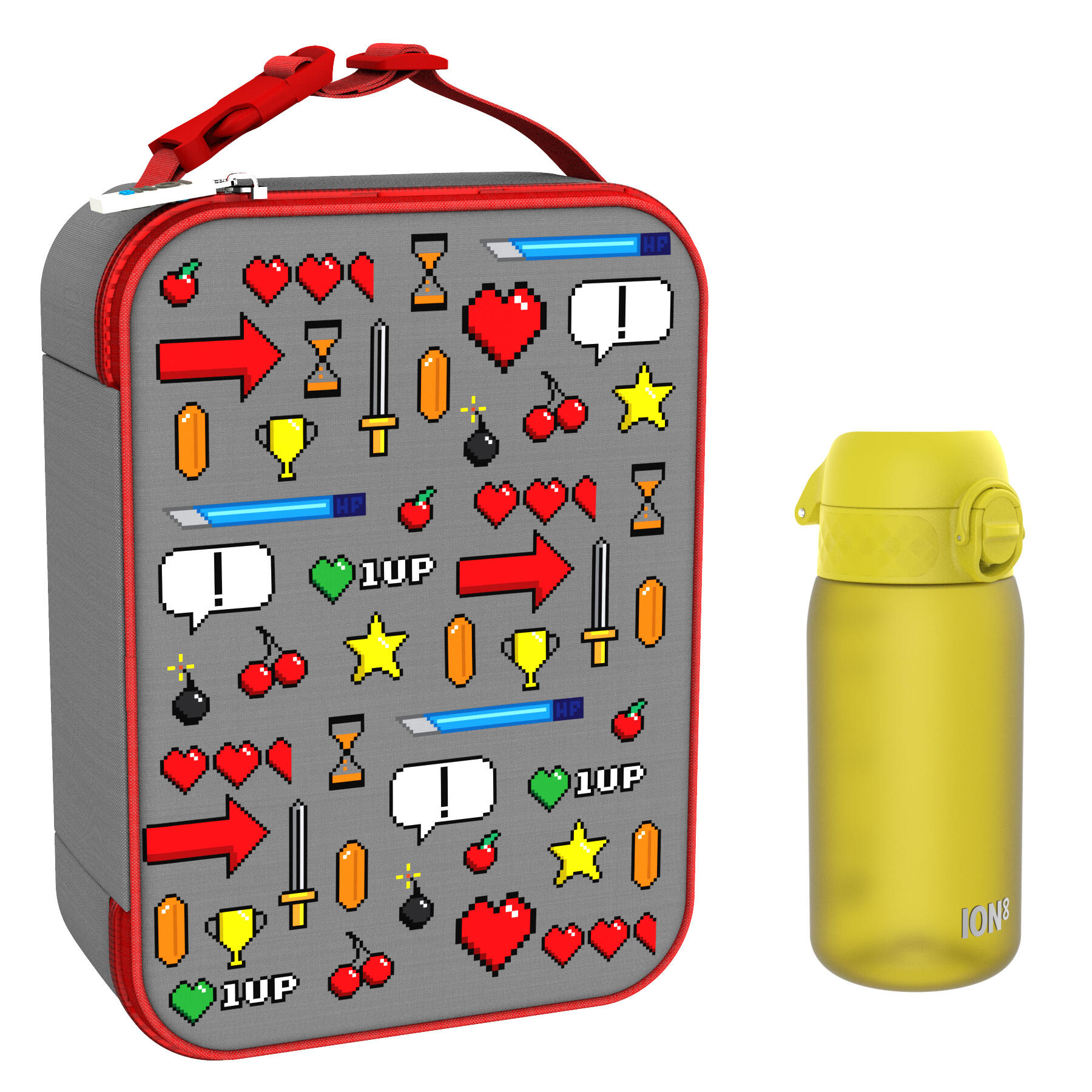 Zestaw lunchowy dziecięcy ION8 Game. Lunchbag i bidon 400ml z RECYCLON