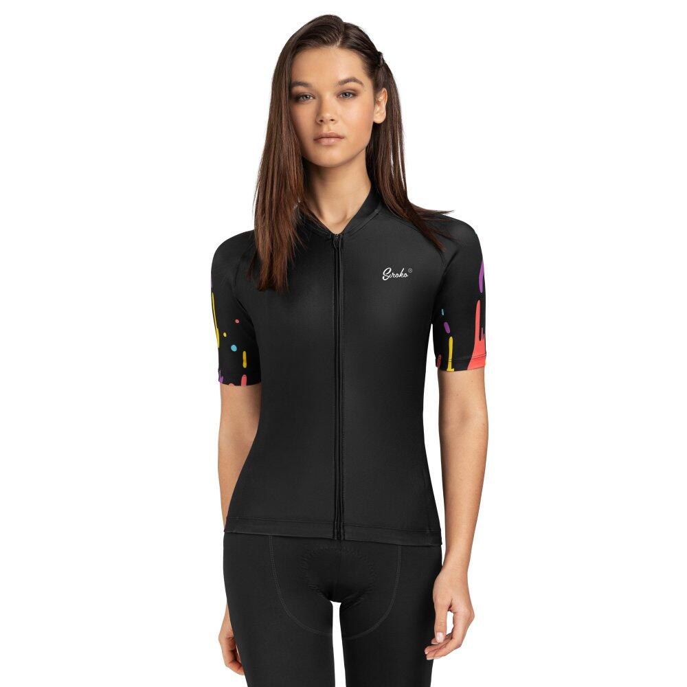 Damska koszulka rowerowa z krótkim rękawem Kolarstwo Siroko M2 Aquarelle