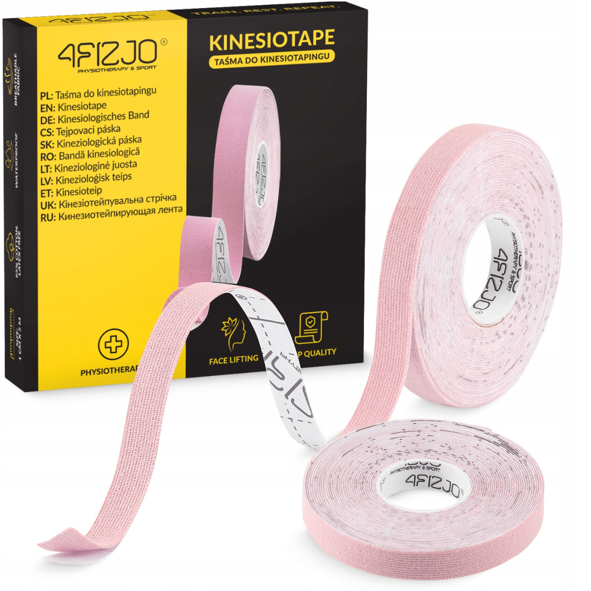 Kinesiotaping do oklejania twarzy i zmarszczek 4FIZJO 1 cm x 5 m