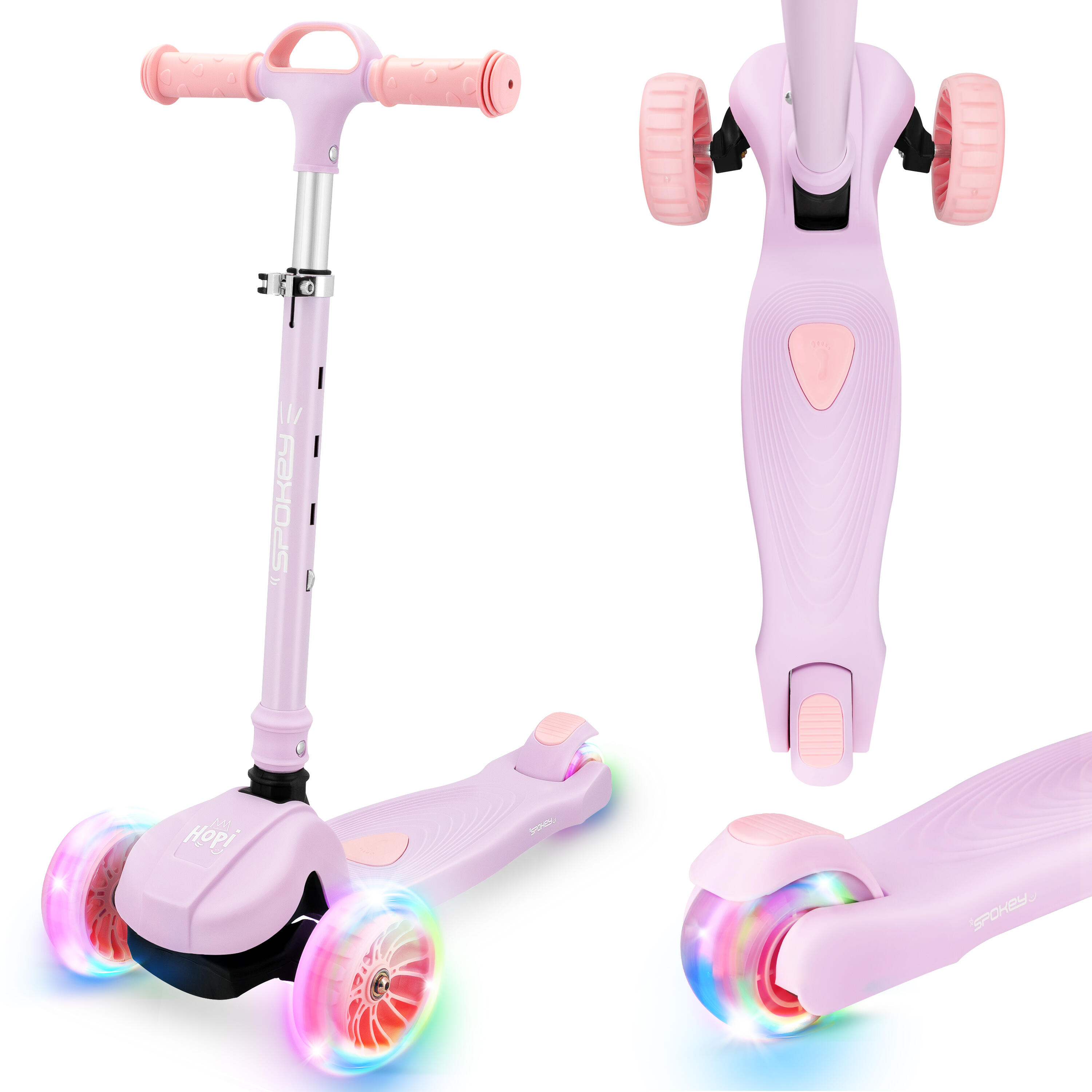 Hulajnoga balansowa dla dziecka ze świecącymi kółkami Spokey Hopi