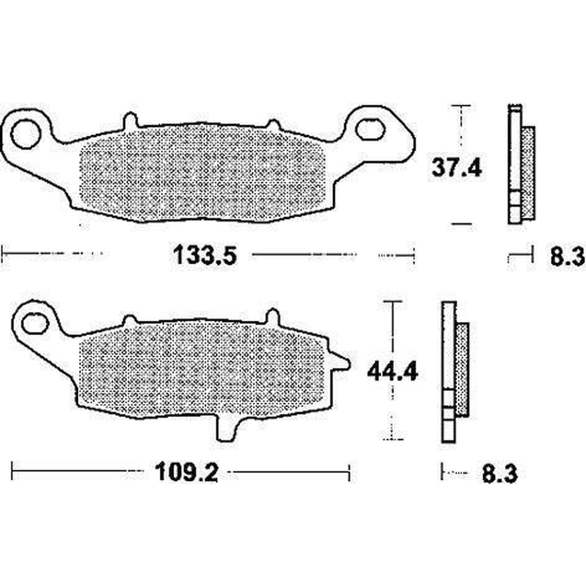 TRW MCB682SV Sintered Metal Brake Pads dla Motocykli - TUV Homologacja