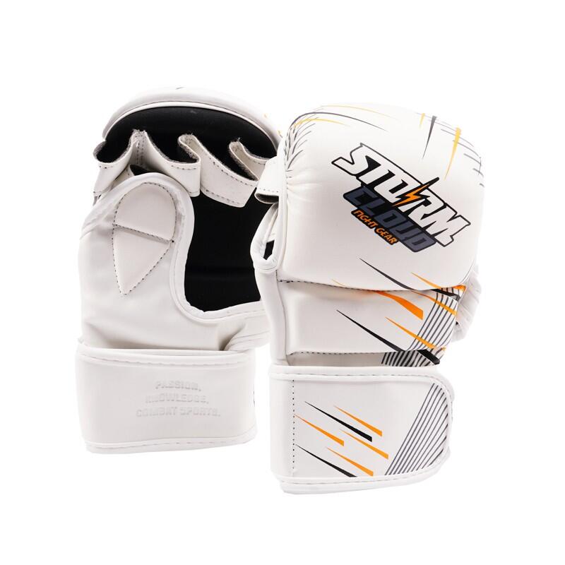 Rękawice do MMA StormCloud StarFall Sparingowe Biało-Żółte 7oz S