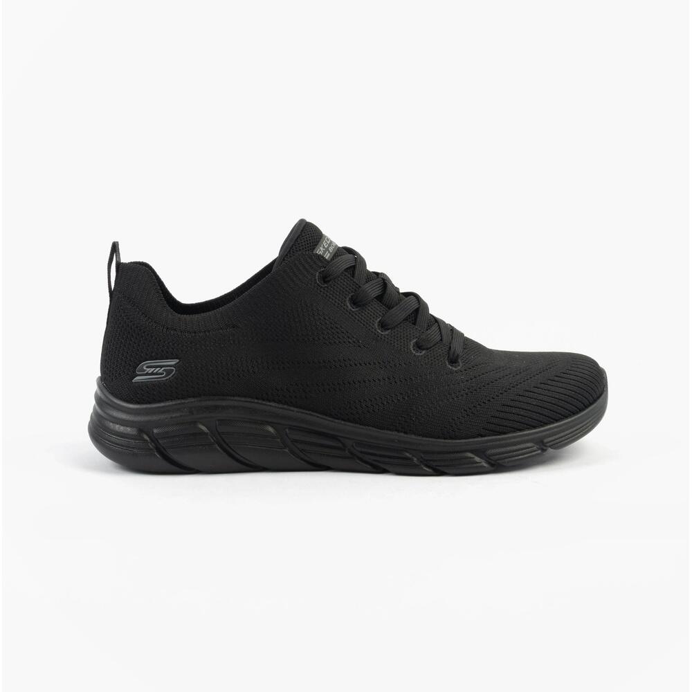 Buty damskie SKECHERS BOBS Sport lekkie czarne sportowe