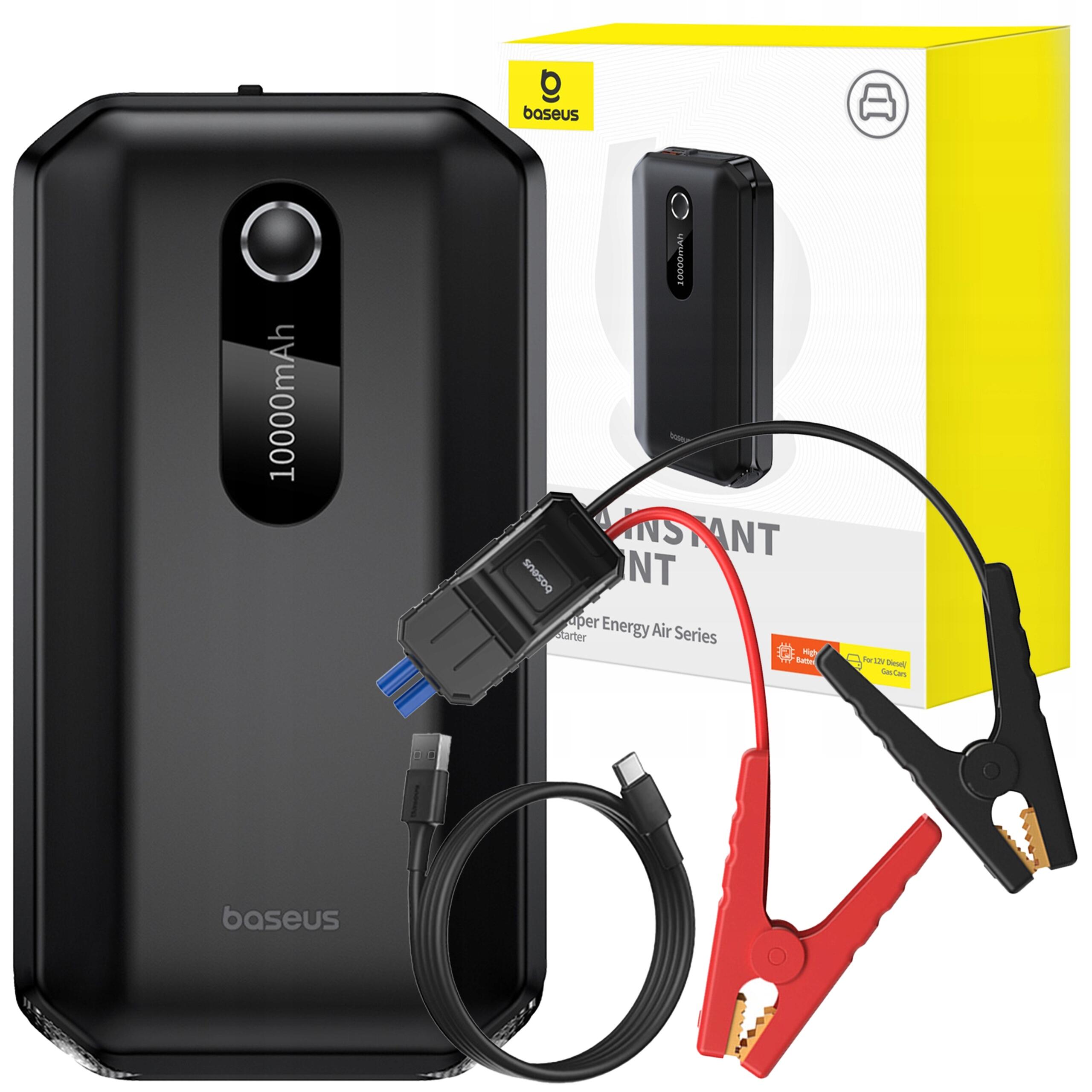 Baseus jump starter booster 10000mah 1000a urządzenie rozruchowe powerbank