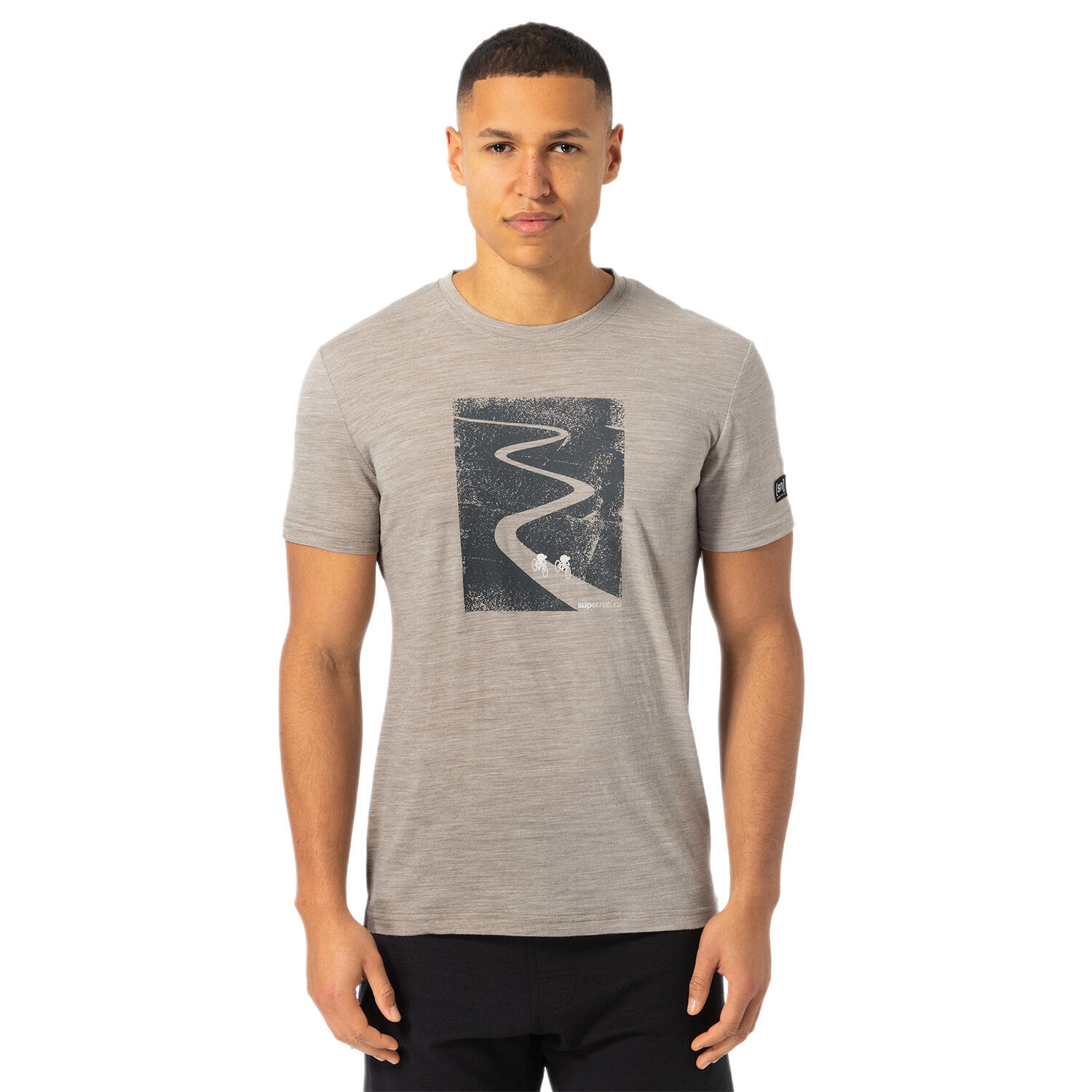Koszulka męska z merino Super.Natural Men's Bike Tour Tee z krótkim rękawem