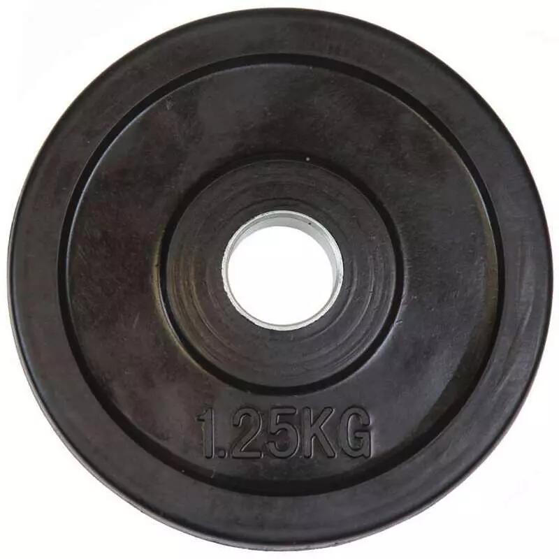 Gumowany talerz obciążeniowy Aktivsport 1,25 kg 31 mm bez uchwytu