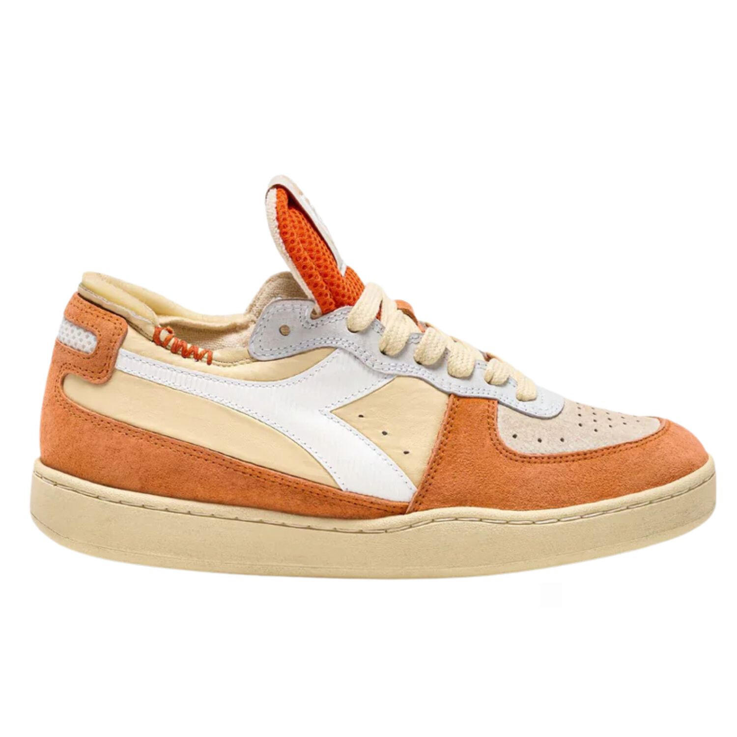 Buty męskie Diadora Mi Basket Row Cut skóra zamszowa pomarańczowe