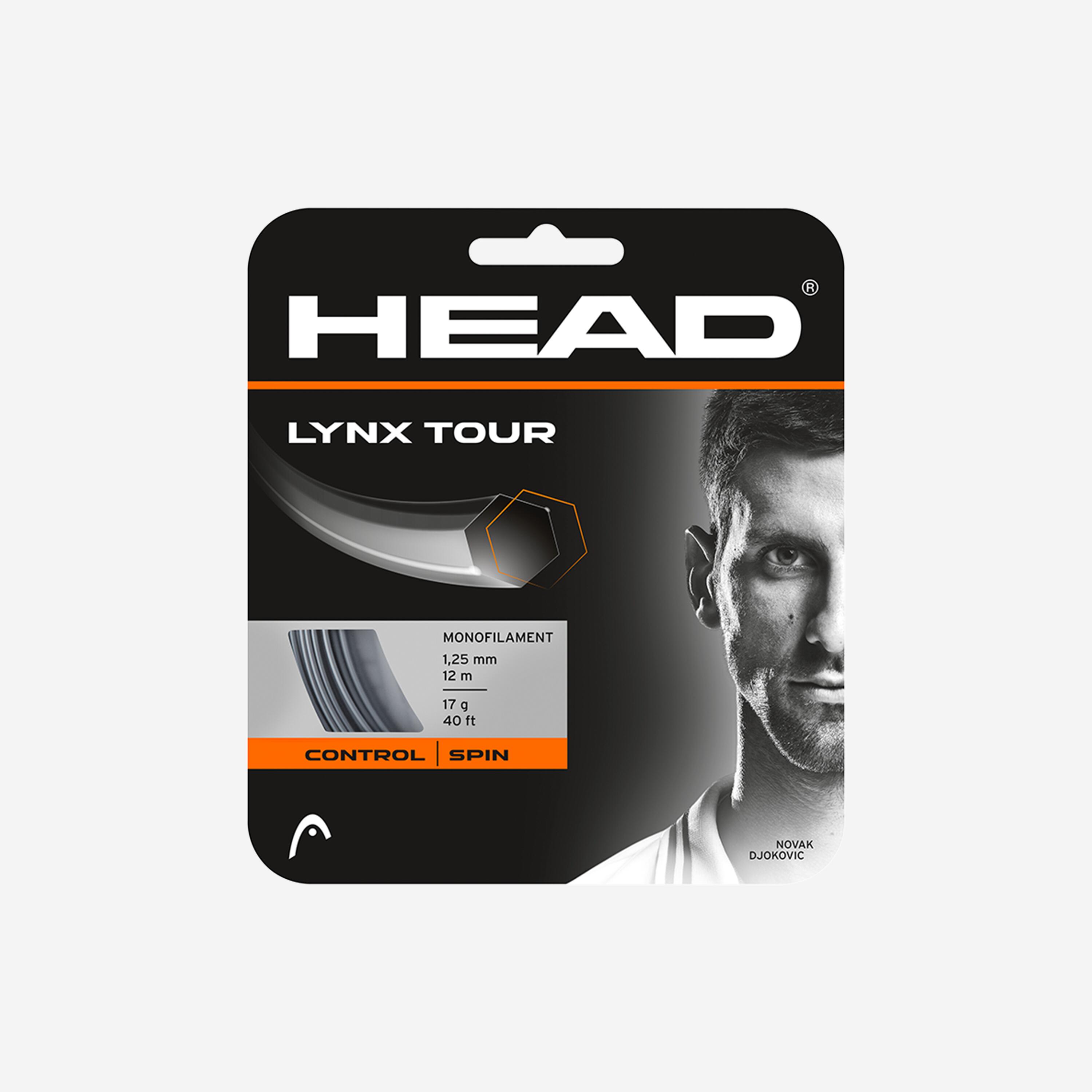 Naciąg jednordzeniowy do tenisa Head Lynx Tour 1,25mm antracyt 12m.