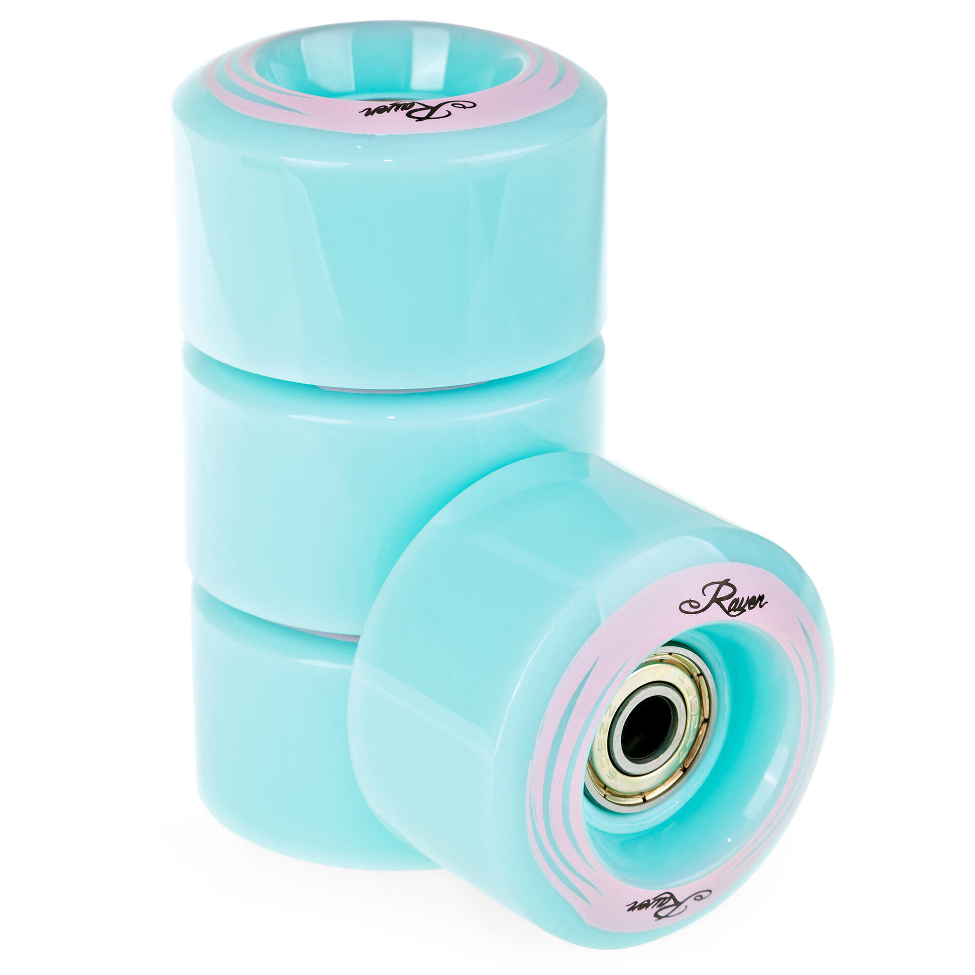 Kółka + Łożyska Abec-7 do wrotek miętowe Raven Zana 4szt