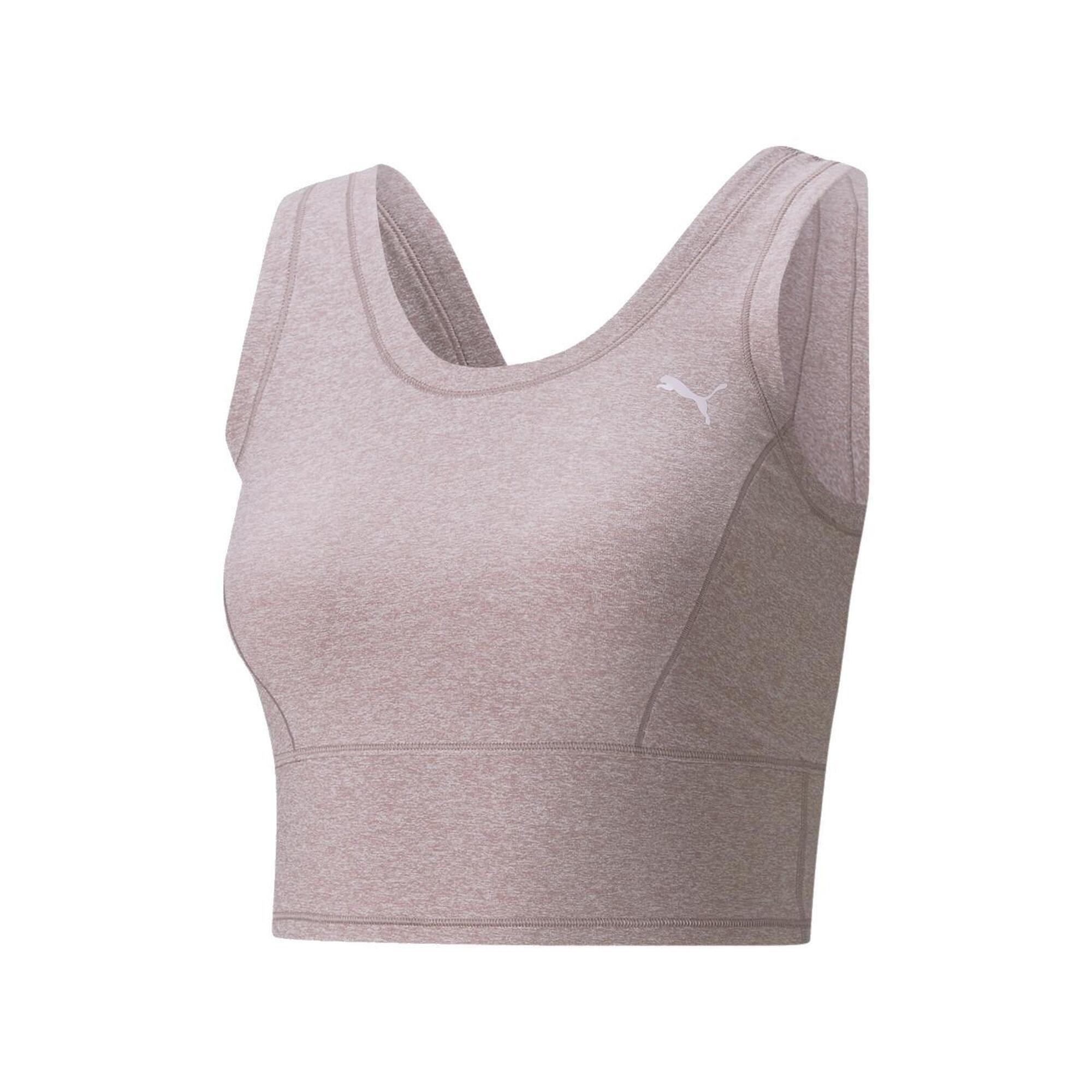 Top Sportowy Damski Puma Studio Yogini Luxe Crop Tank Różowy