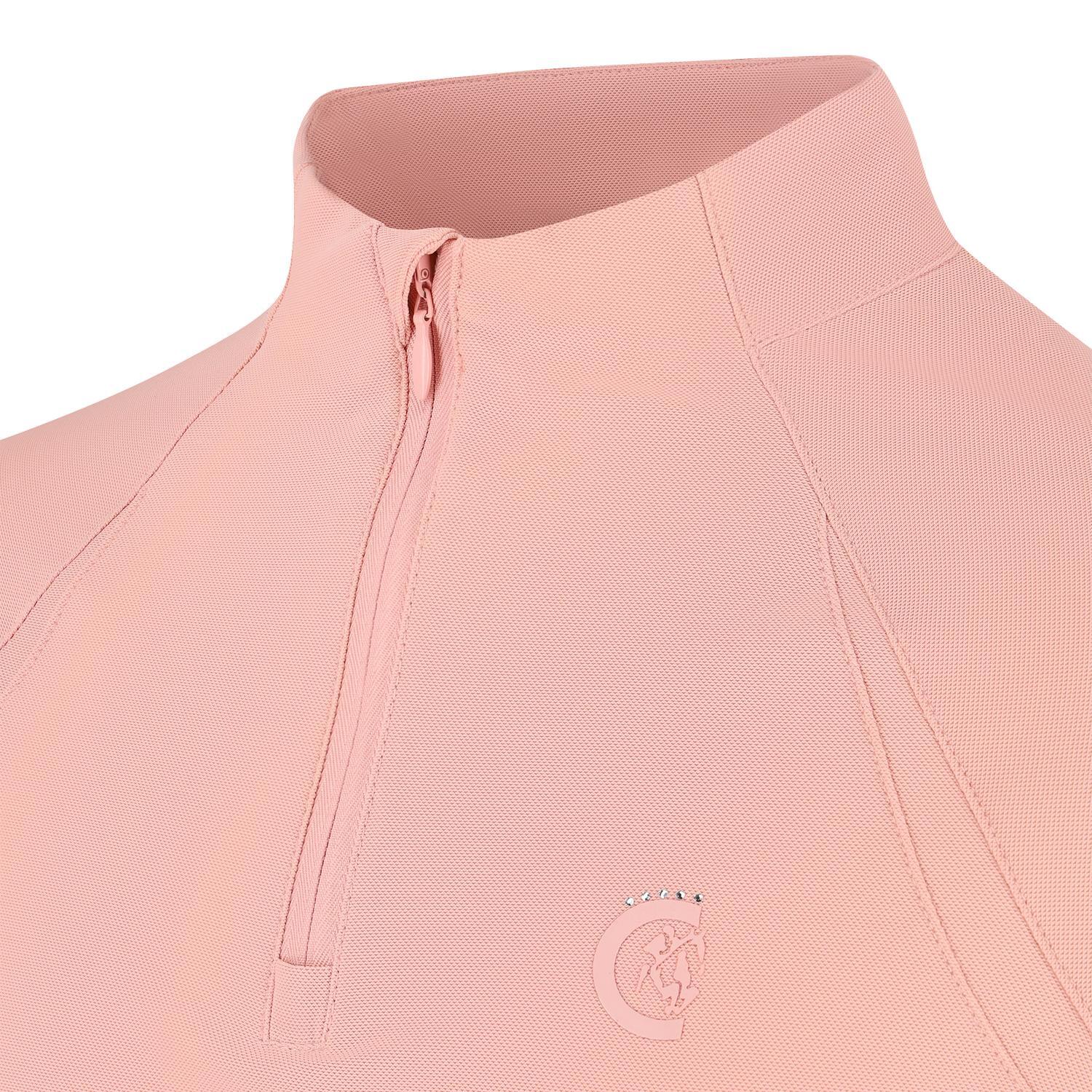 Dziewczęca koszulka polo z długim rękawem do jazdy konnej Kentucky Madrid