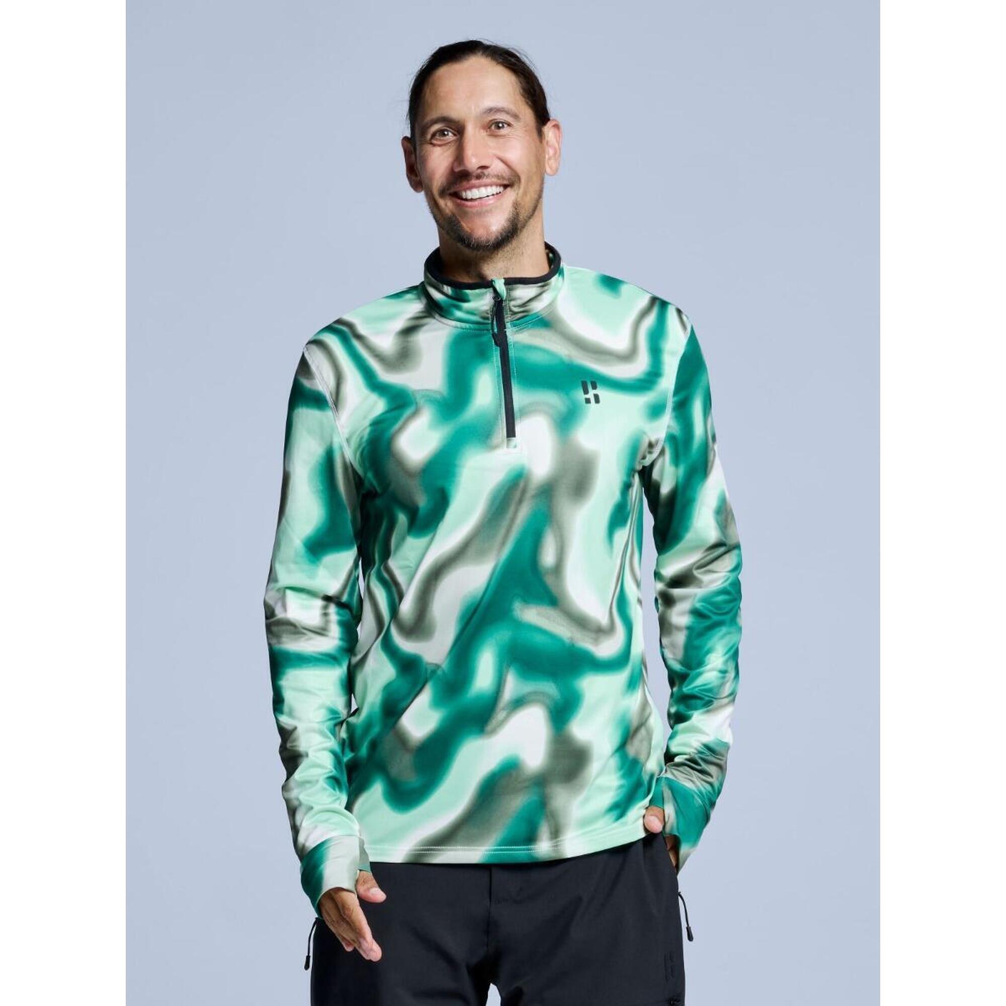 Bluza narciarska - Damska - Cabin Life - Zielonym wielokolorowym