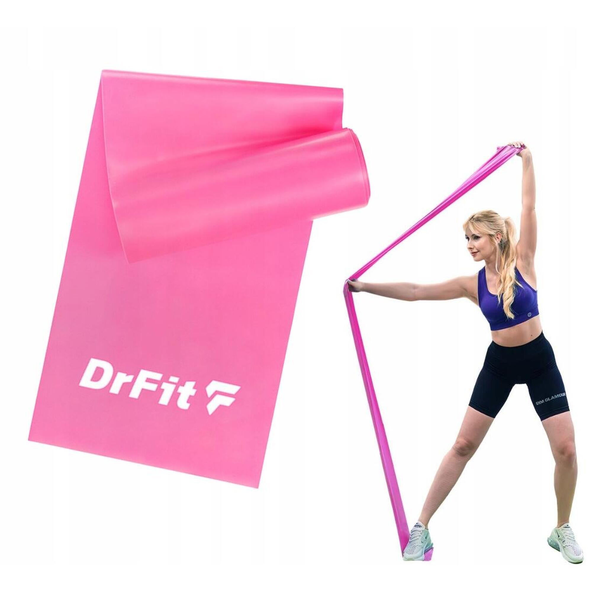 Taśma lateksowa do ćwiczeń fitness guma oporowa do treningu flat band DrFit