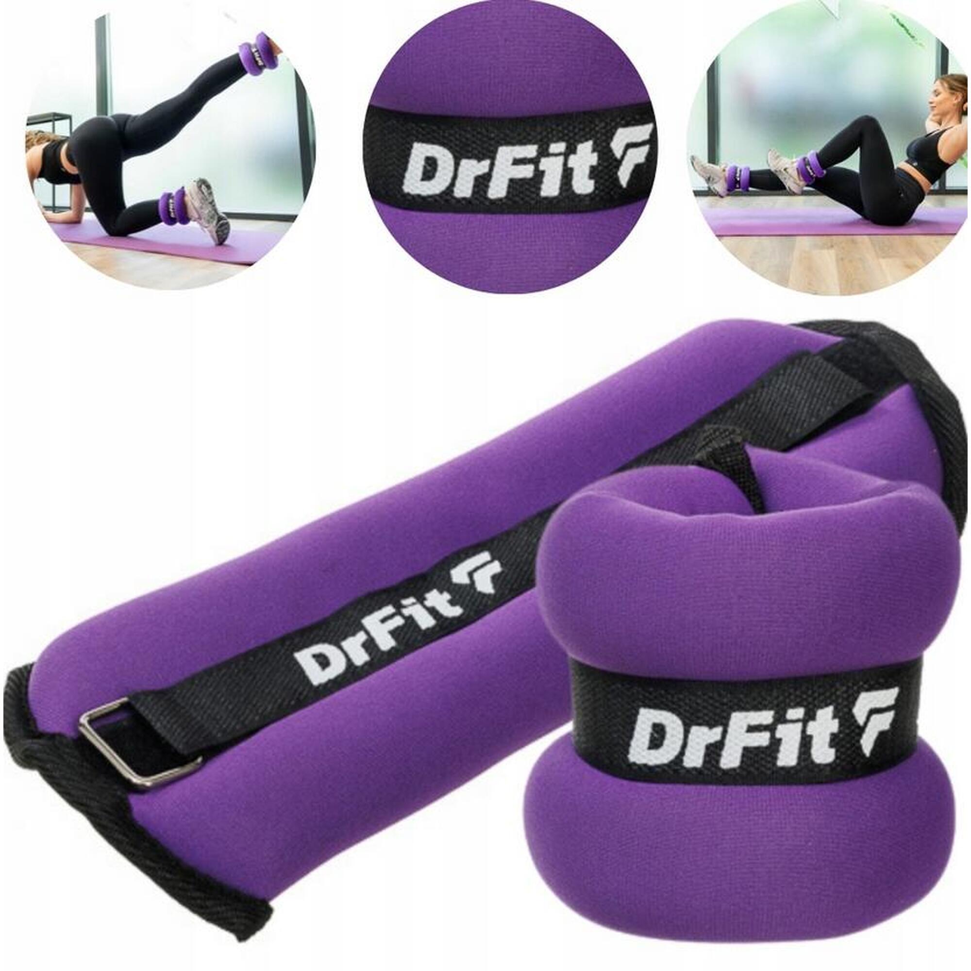 Obciążniki ciężar do ćwiczeń ciężarki do fitnessu na siłownię 2 kg para DrFit