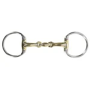 Wędzidło oliwkowe dla konia z podwójnymi łamańcami QHP