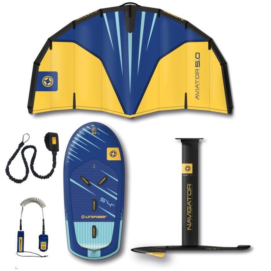 Kompletny zestaw wingfoil UNIFIBER - Deska 5'4 / Skrzydło 6.0 / Foil 1600
