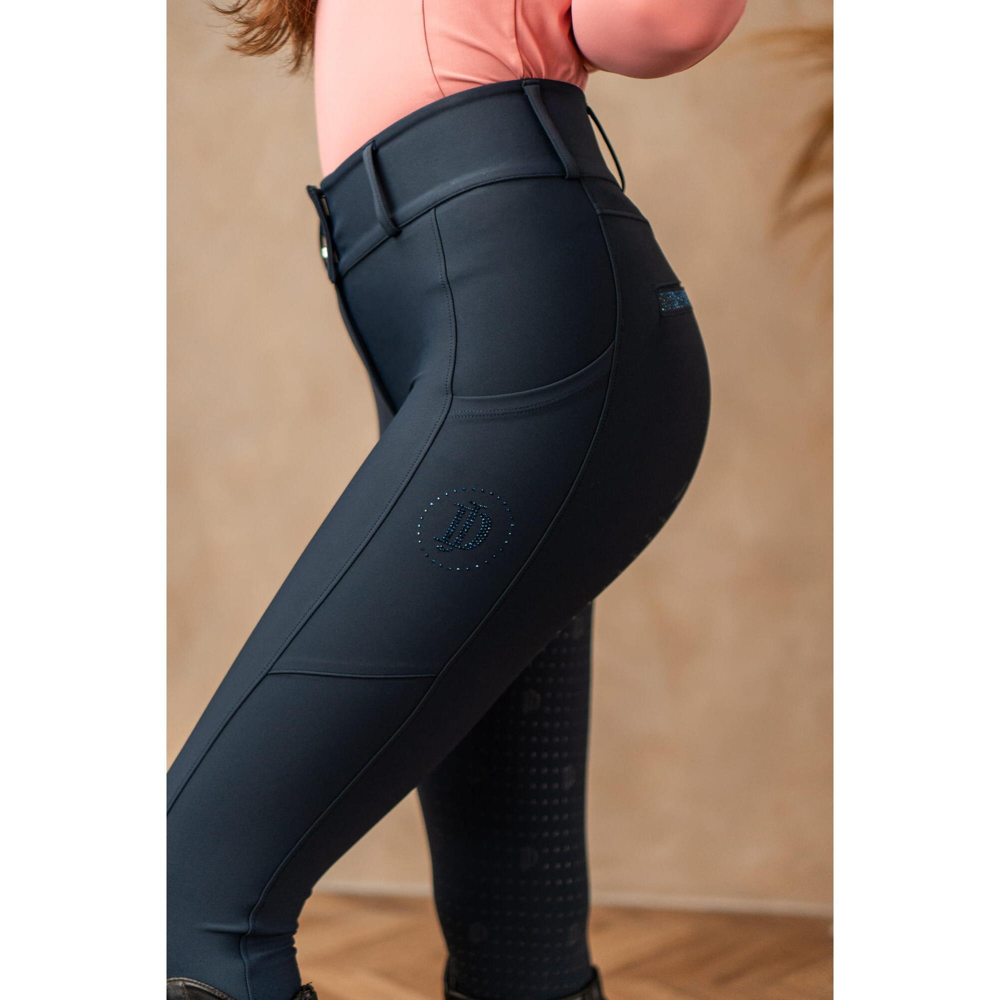 Bryczesy z pełnym lejem Cali kolor granatowy JD ATTACK