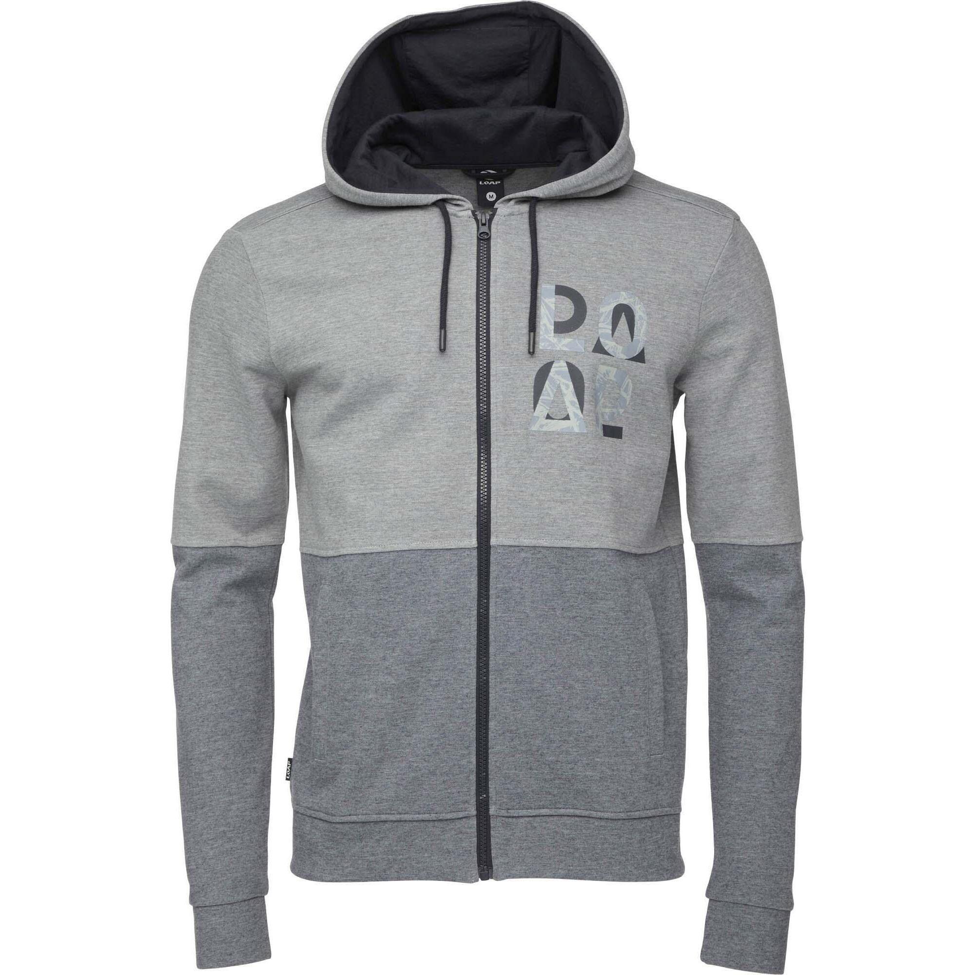 Bluza męska Loap Ecodon z kapturem 3XL szaro-niebieska