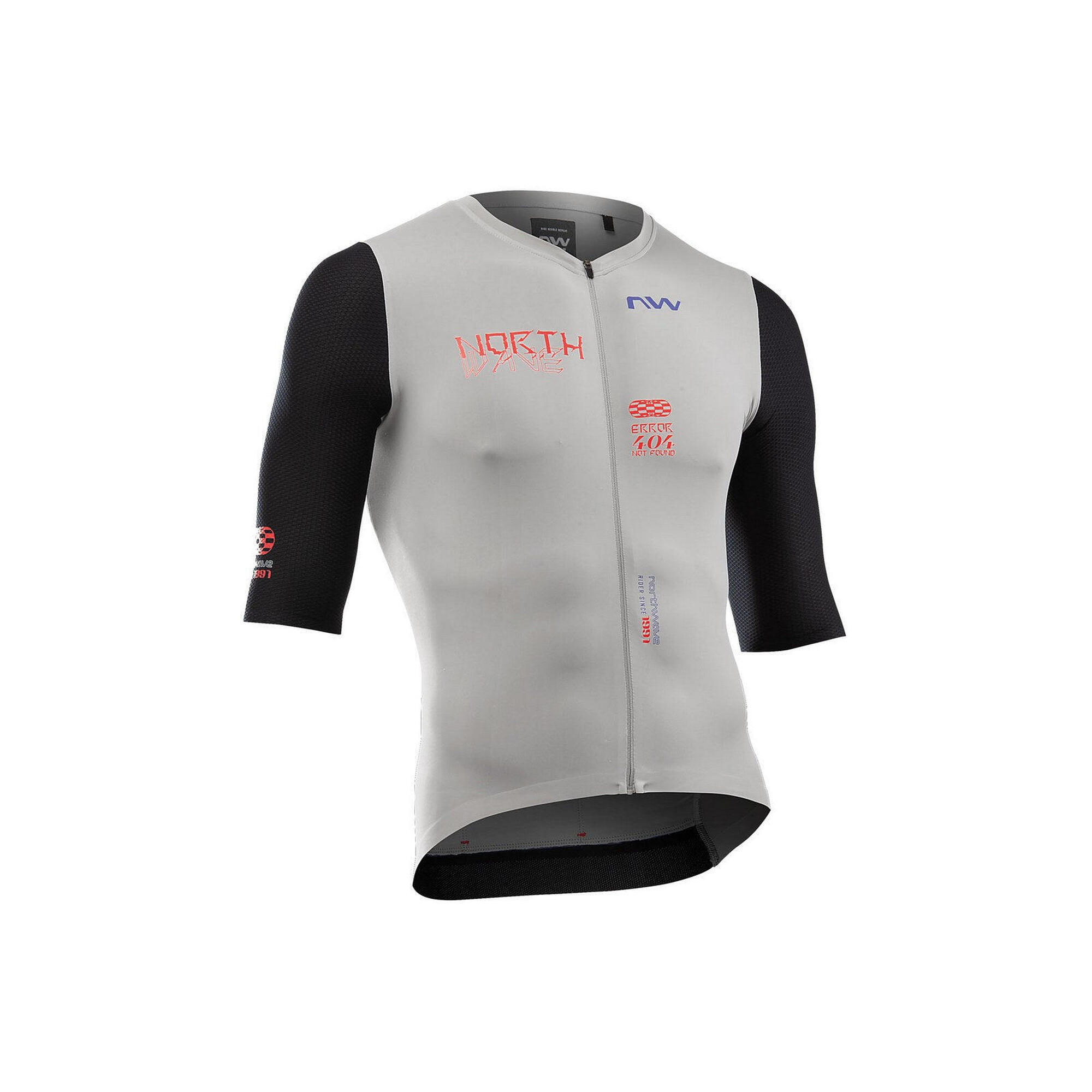 Koszulka rowerowa NORTHWAVE Extreme Evo Jersey UPF50 Slim jasny szary