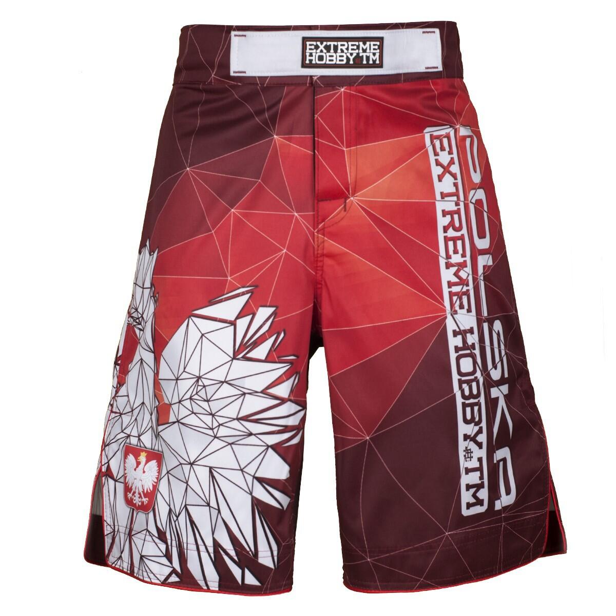 Spodenki do Grapplingu MMA BJJ K1 męskie EXTREME HOBBY POLSKA red