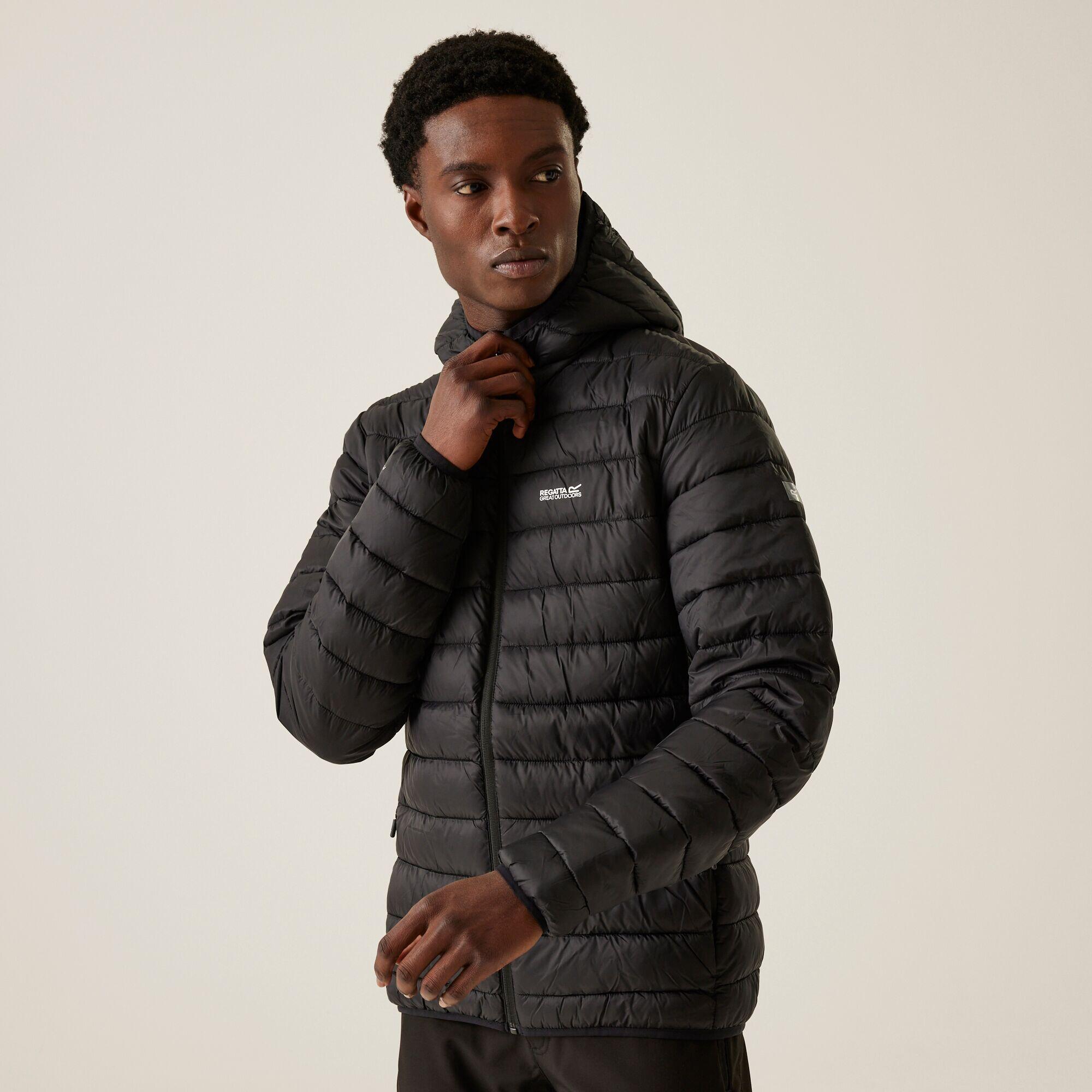 Kurtka turystyczna pikowana męska z kapturem Marizion