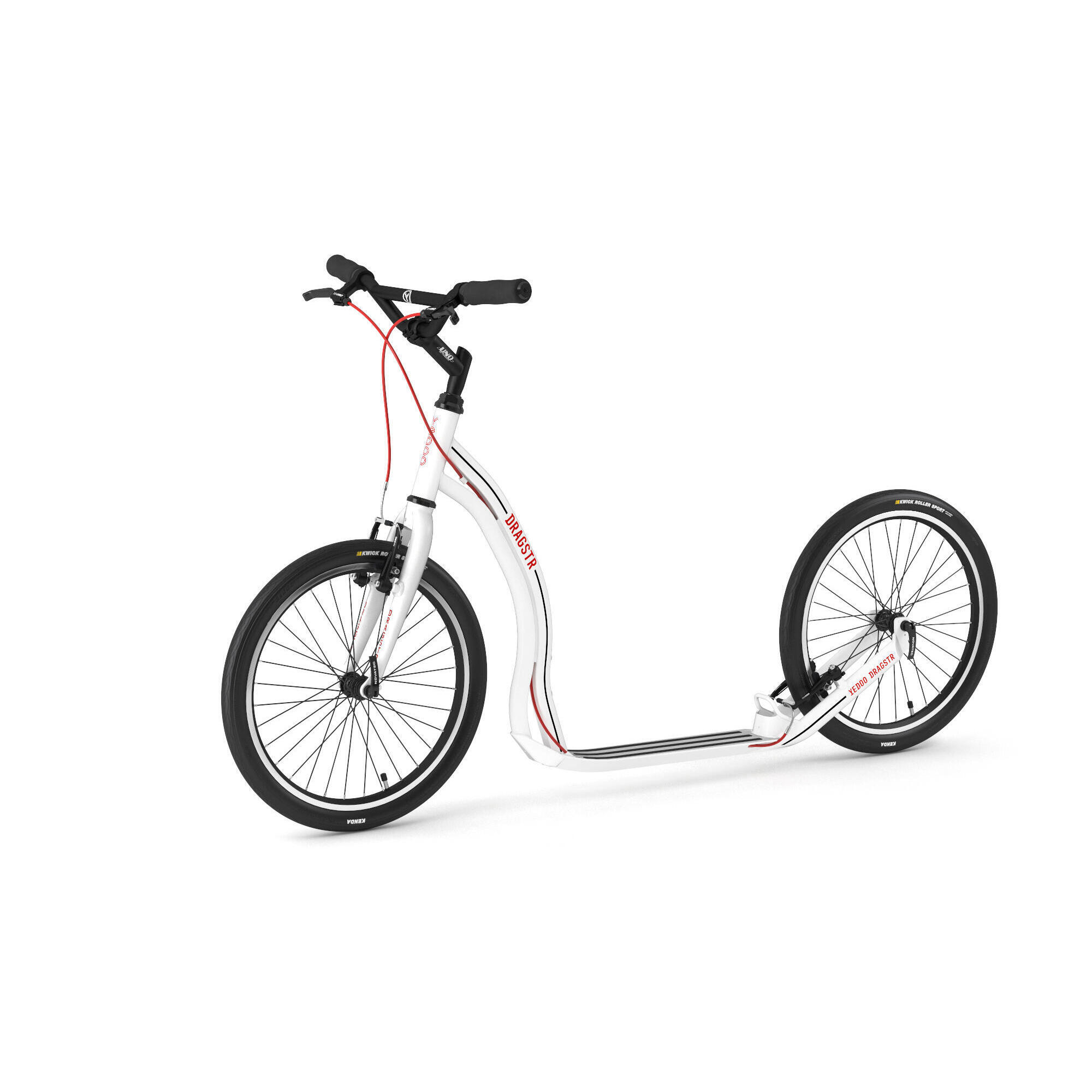 Hulajnoga Yedoo Dragstr z kołami pneumatycznymi 20/20 biała