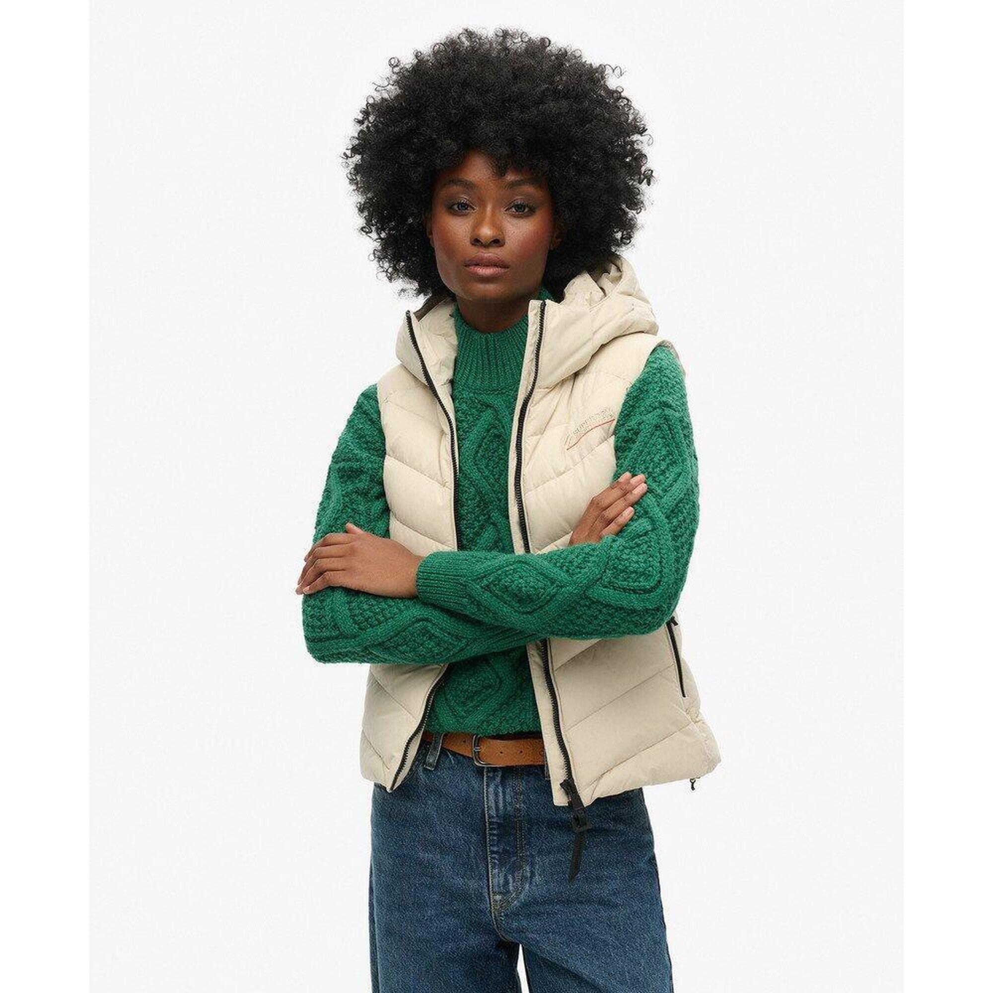 Kamizelka pikowana z kapturem z mikrofibry