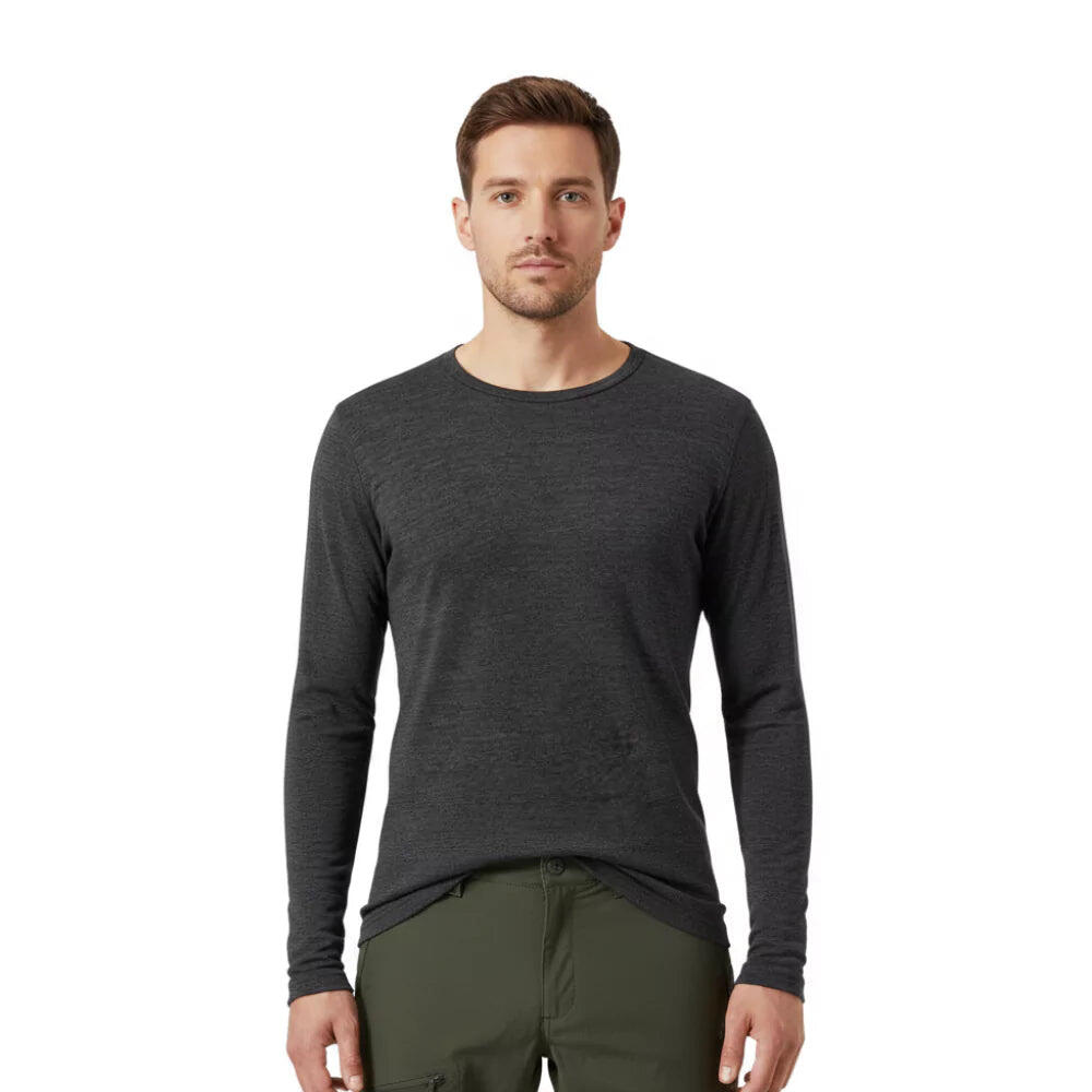 Koszulka z długim rękawem męska 100% wełny merynosów - Finn 210