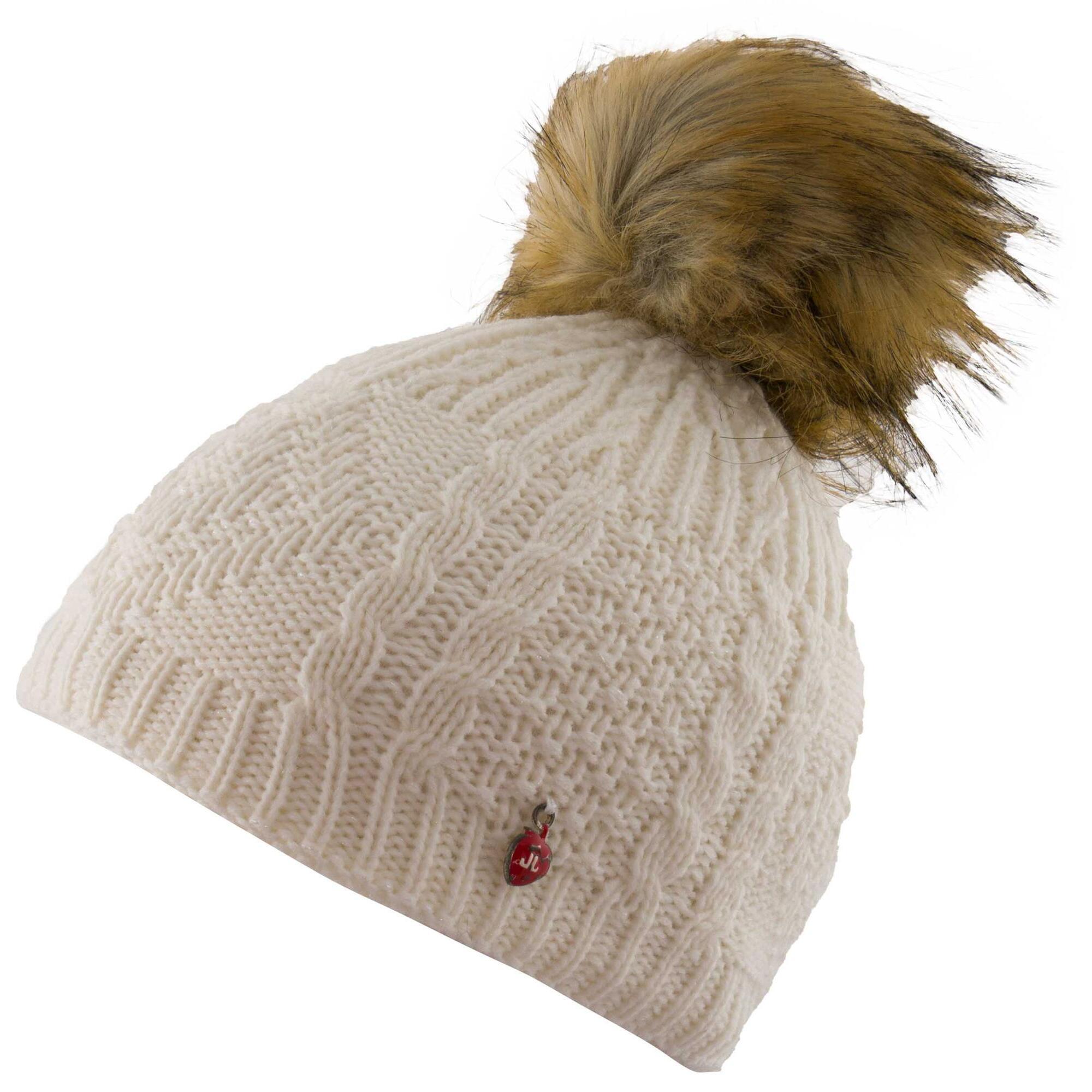 Ciepły dziecięcy zimowy kapelusz Jam Dainty biały 3-6 lat