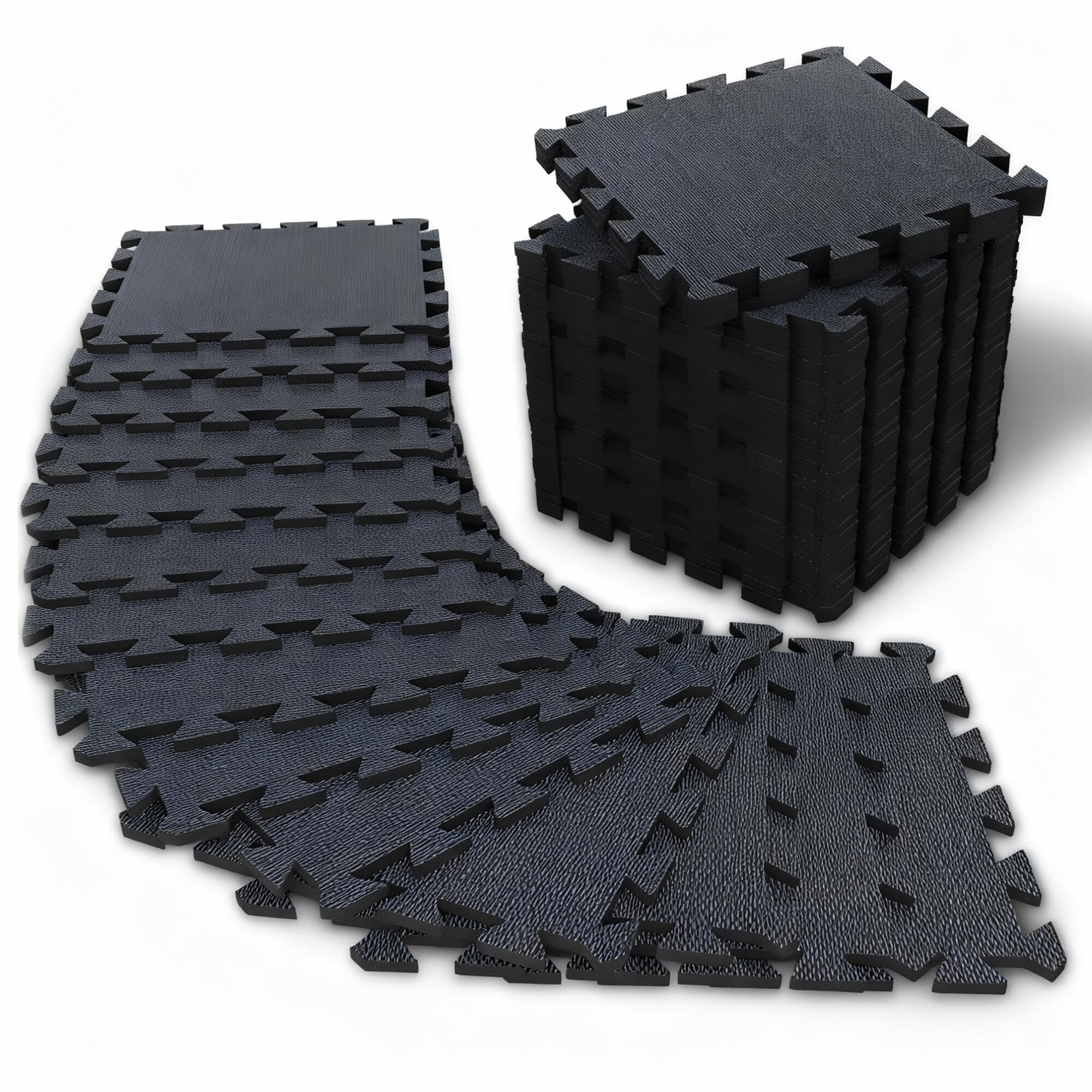 Zestaw mat ochronnych – 18 puzzli i 27 elementów brzegowych – mata gimnastyczna